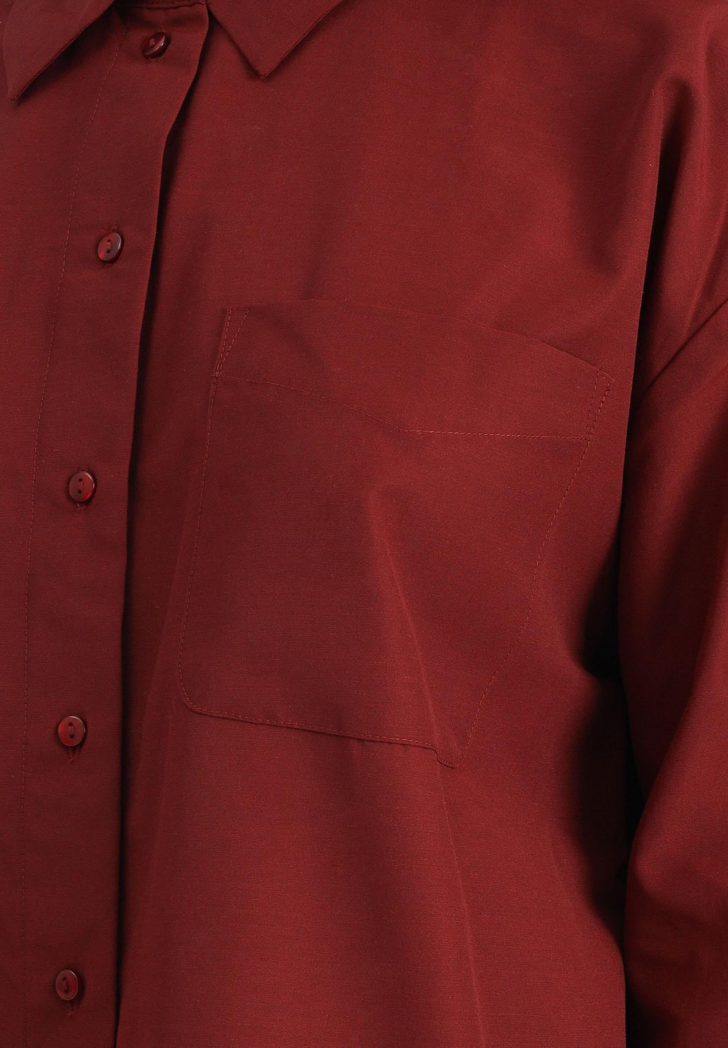 JDY Camicia a manica lunga bordeaux da donna 15311717 Cabernet JDY