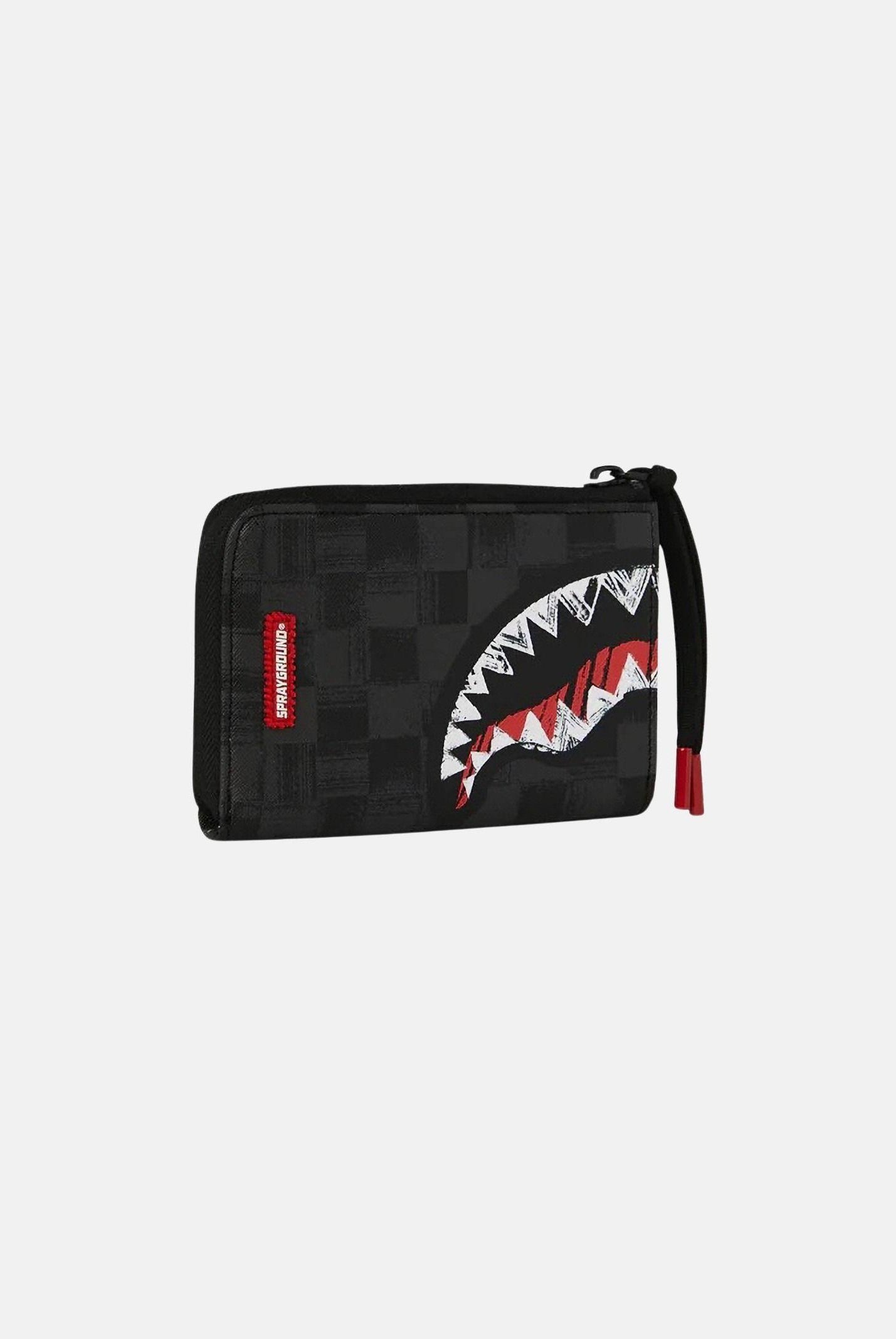 SPRAYGROUND Portafogli SCRIBBLE SHARK WALLET nero per uomo e donna 910W8230NSZ . SPRAYGROUND