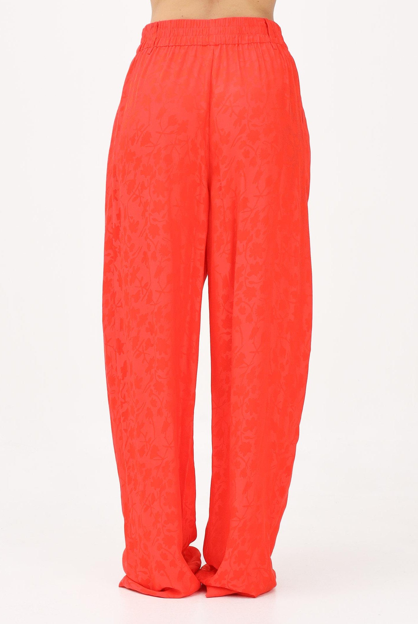 PINKO Pantalone arancione da donna in jacquard floreale 106802A3AN A99 PINKO