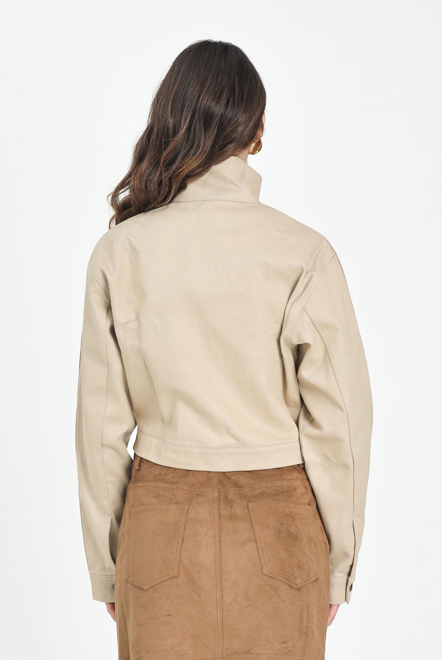 ADIDAS ORIGINALS Giubbotto Firebird Twill Crop in denim beige da donna JX7600 ADIDAS ORIGINALS