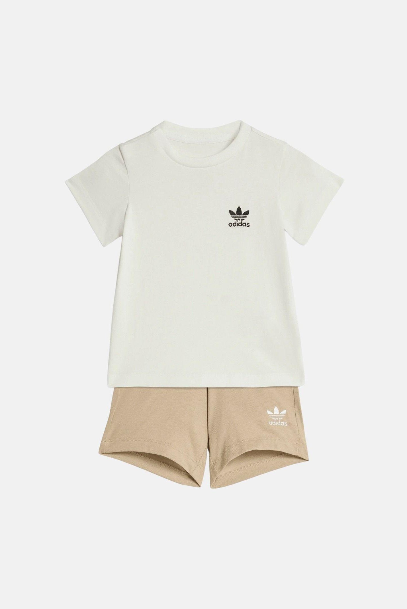 ADIDAS ORIGINALS Completino bianco e beige da neonato KE2357 . ADIDAS ORIGINALS