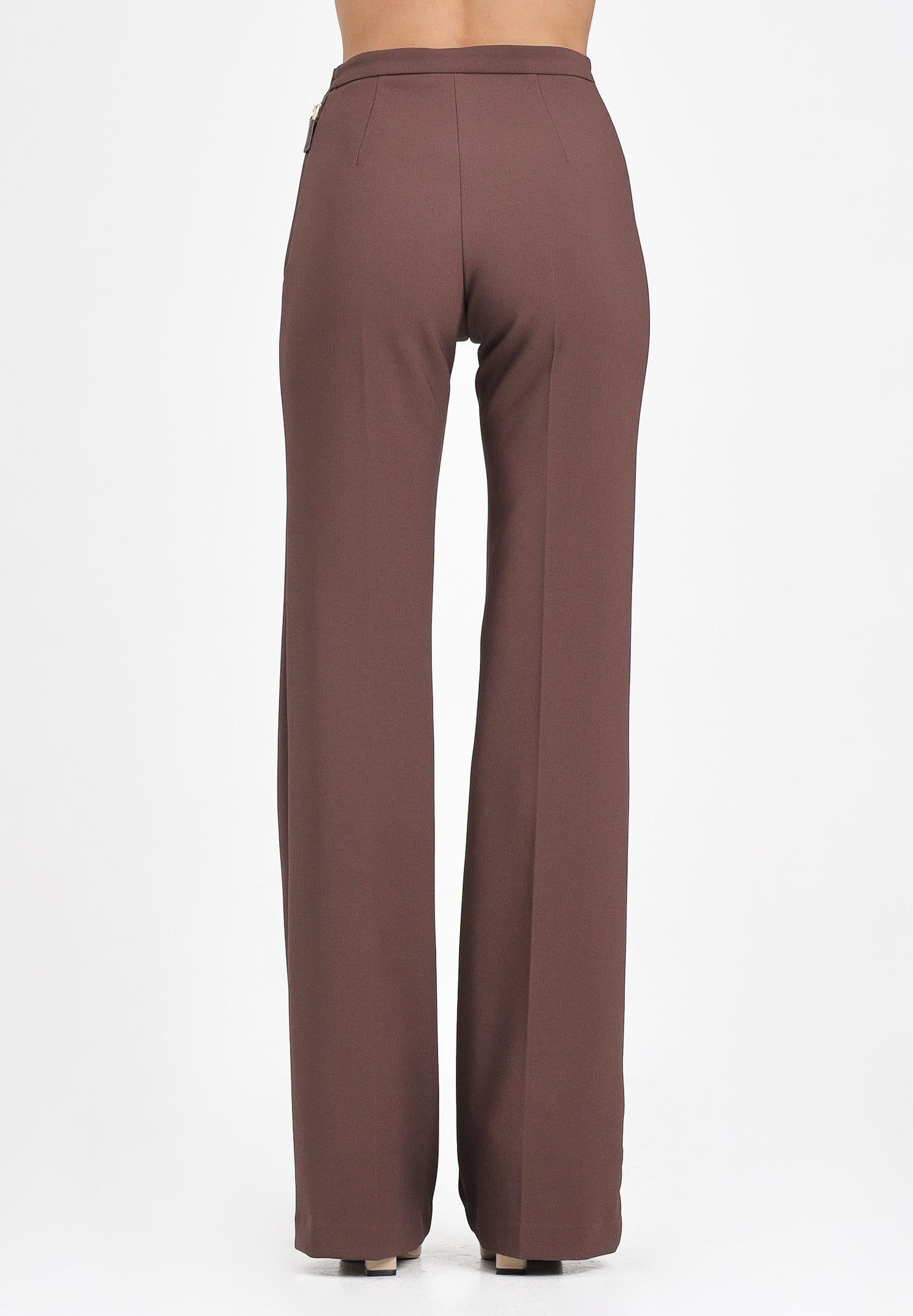ELISABETTA FRANCHI Pantalone elegante marrone da donna PA12156E2 EA3 ELISABETTA FRANCHI