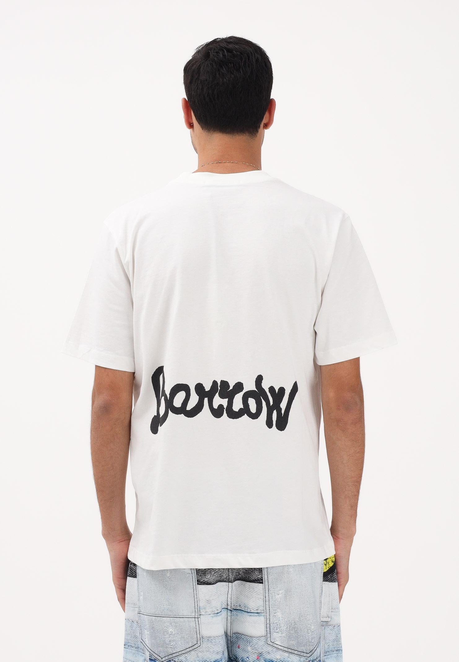 BARROW T-shirt a manica corta bianca per uomo e donna con stampa S6BWUATH078 412 BARROW