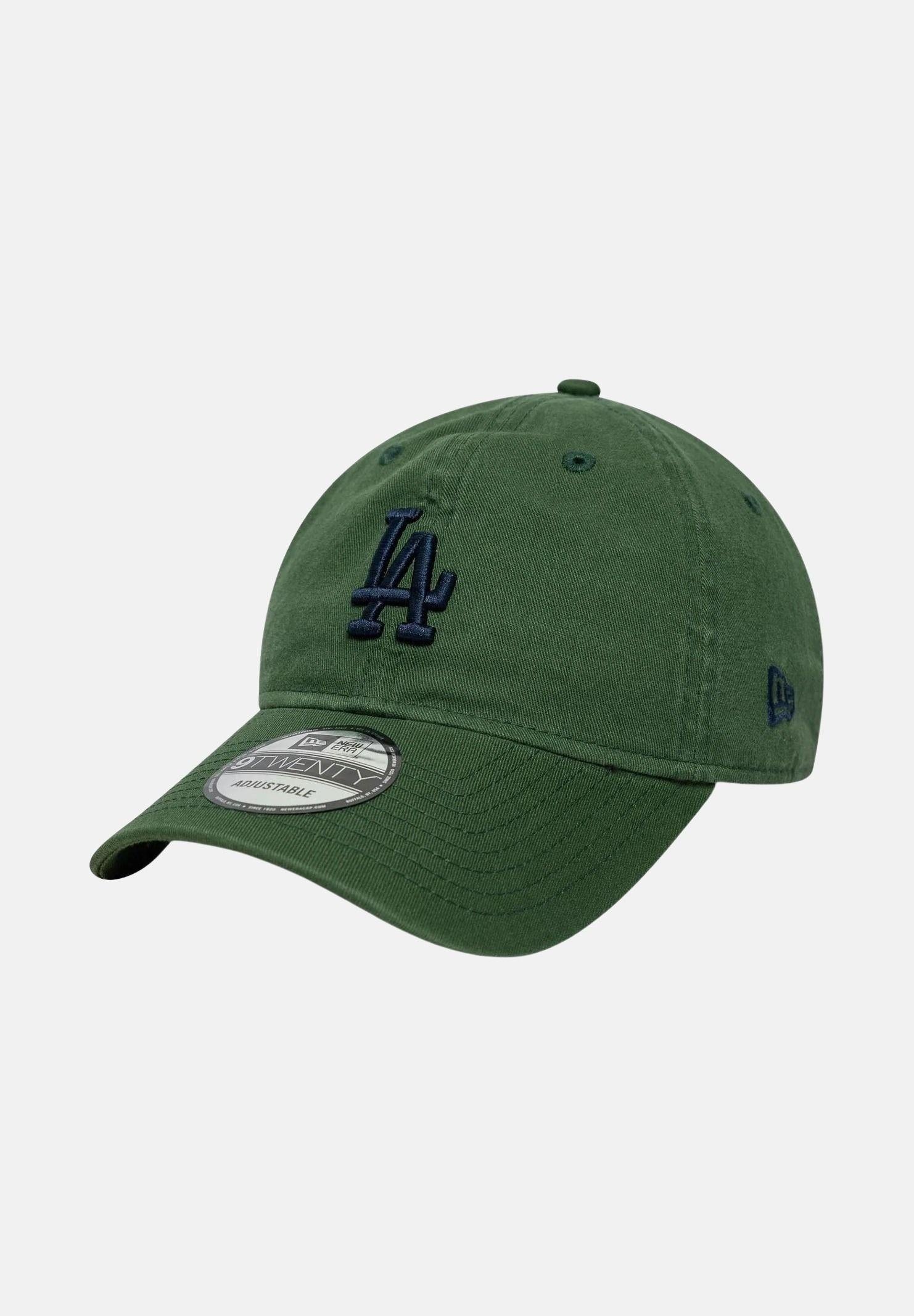 NEW ERA Cappello con visiera 9TWENTY LA Dodgers MLB Washed Script verde per uomo e donna 60771812 . NEW ERA
