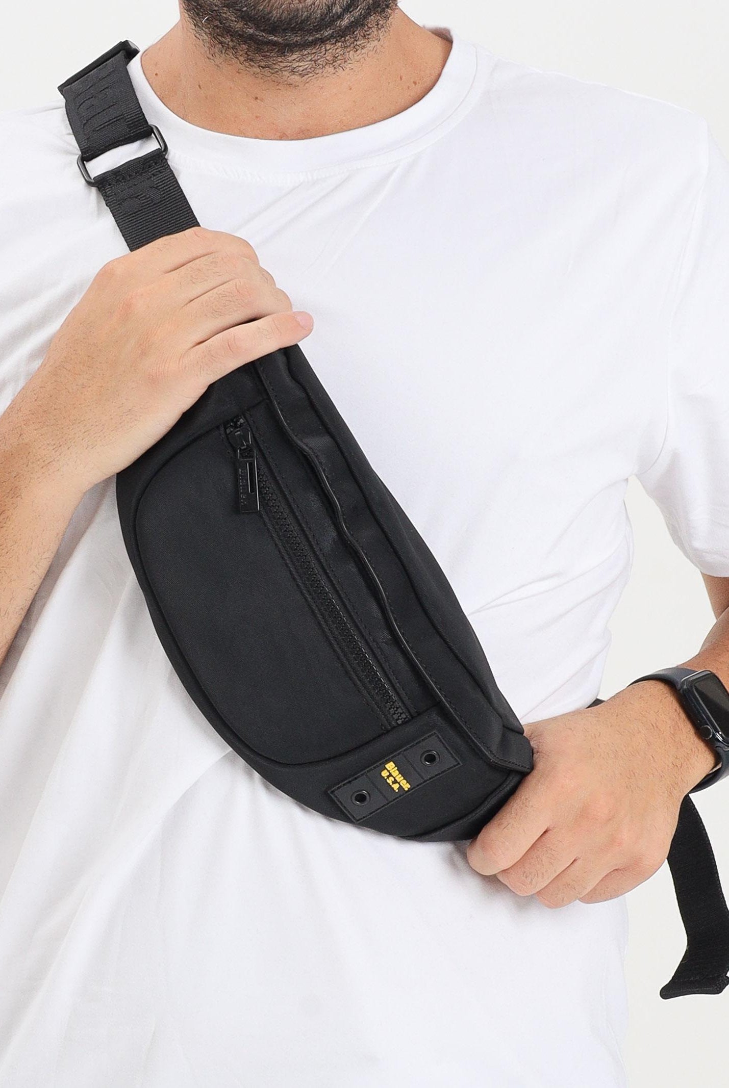 BLAUER Marsupio nero da uomo con logo F5WAID01COA BLK BLAUER