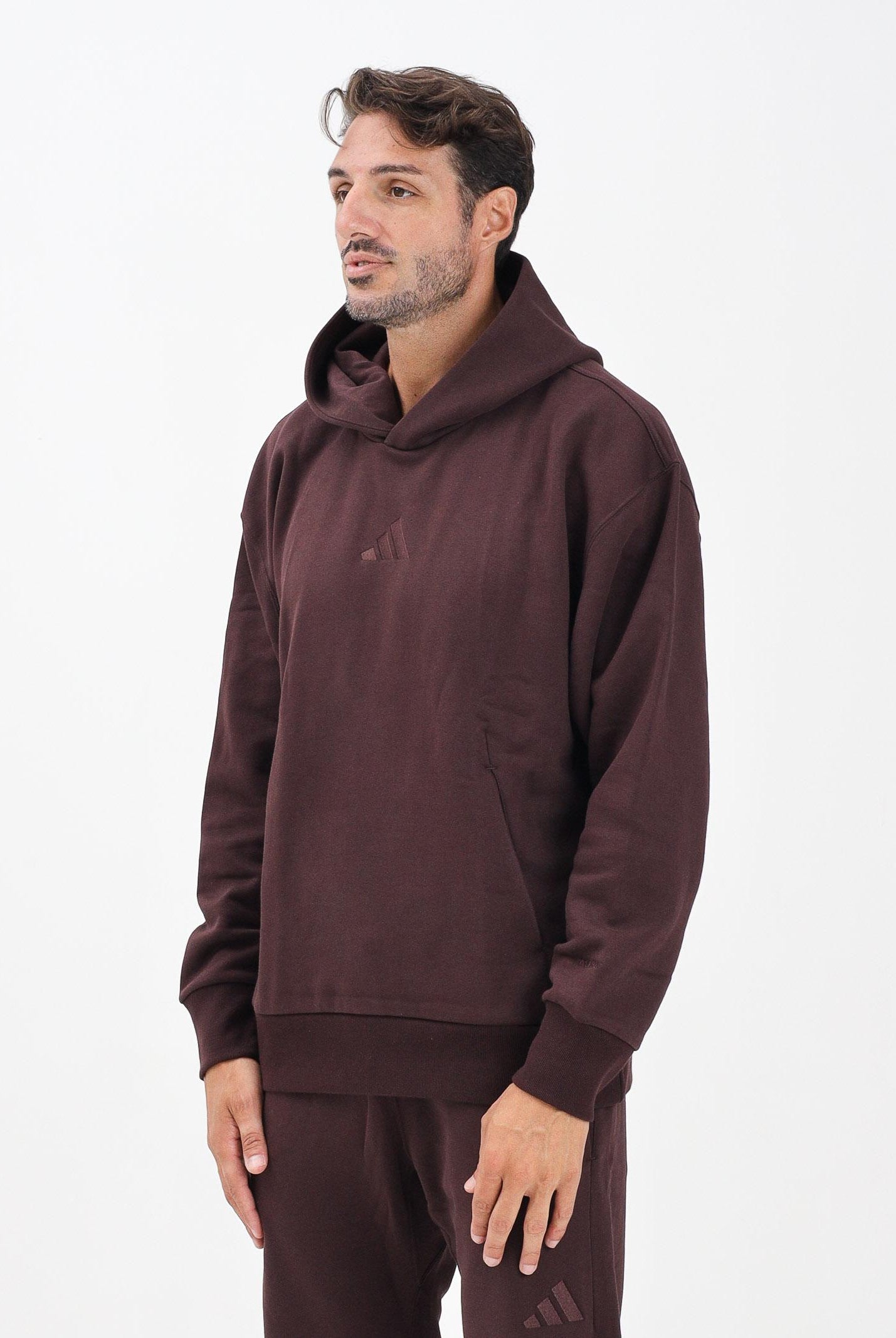 ADIDAS PERFORMANCE Felpa con cappuccio ALL SZN Fleece marrone da uomo JX5090 . ADIDAS PERFORMANCE