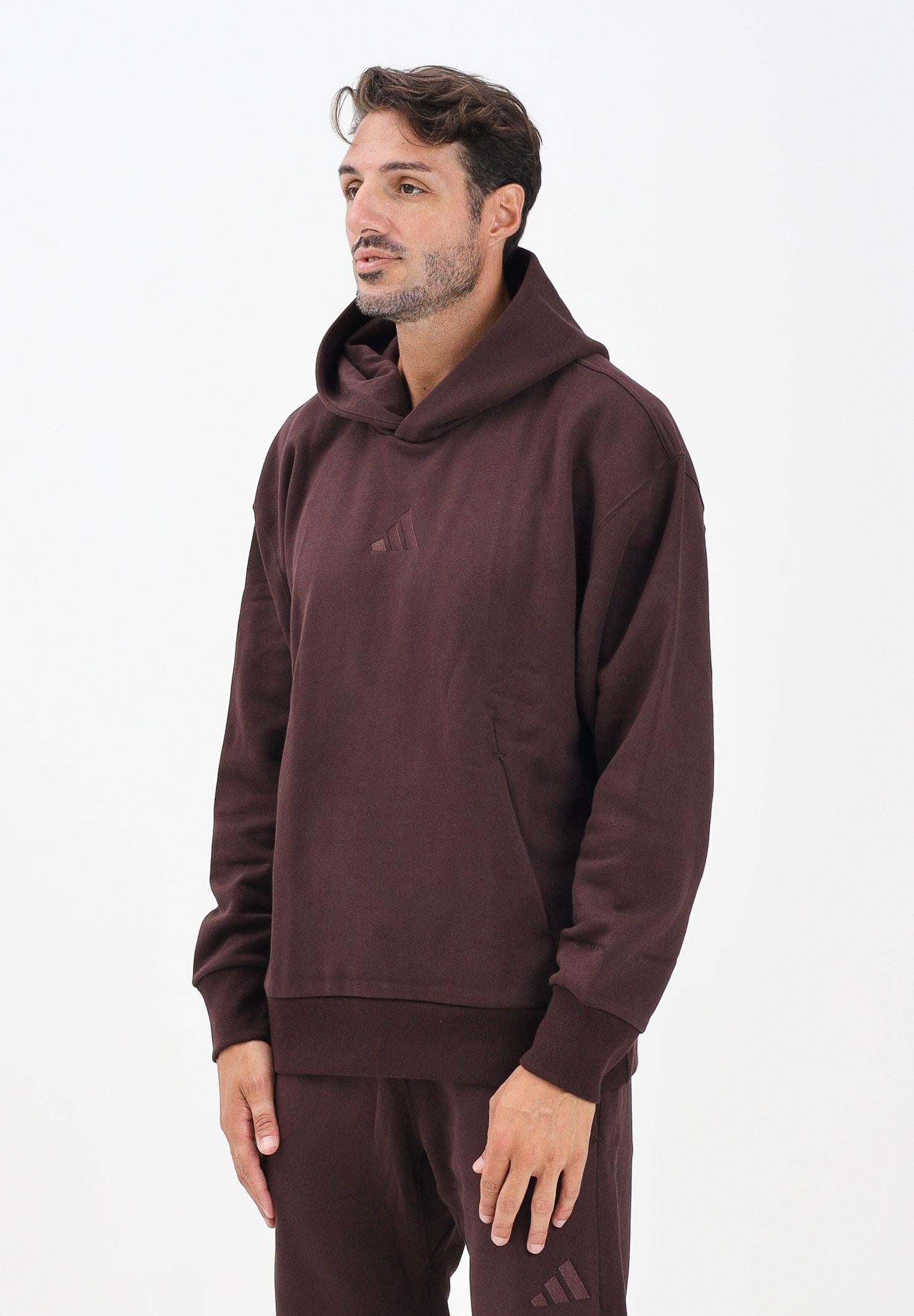 ADIDAS PERFORMANCE Felpa con cappuccio ALL SZN Fleece marrone da uomo JX5090 . ADIDAS PERFORMANCE