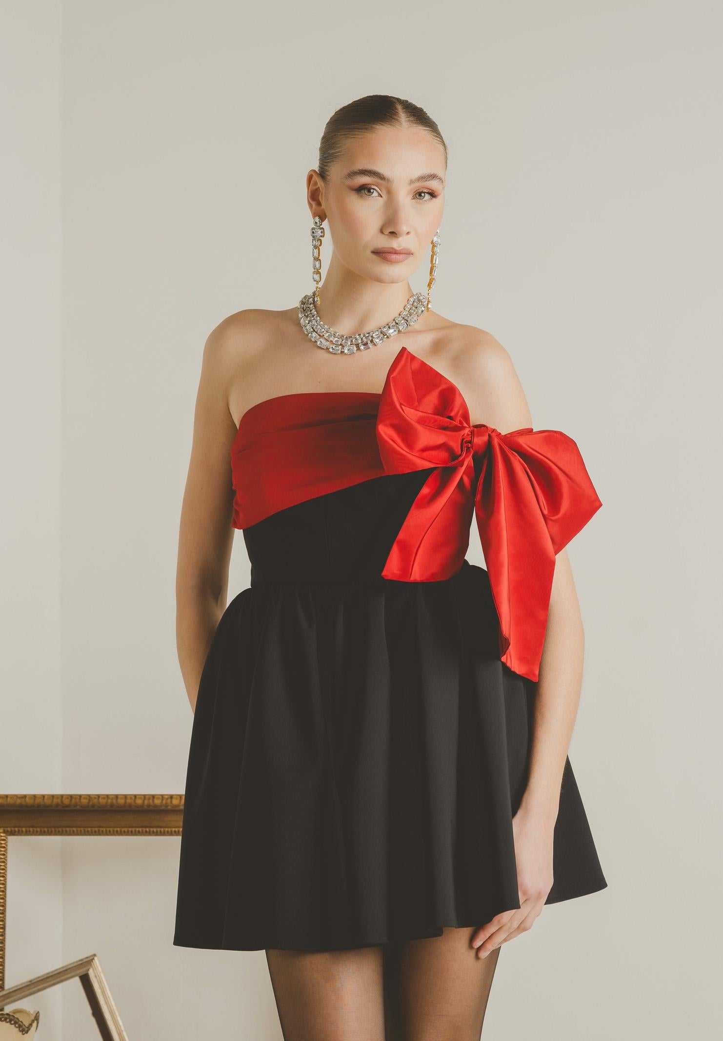 SANTAS Abito corto GRÂCE nero da donna PV2617 RONE SANTAS