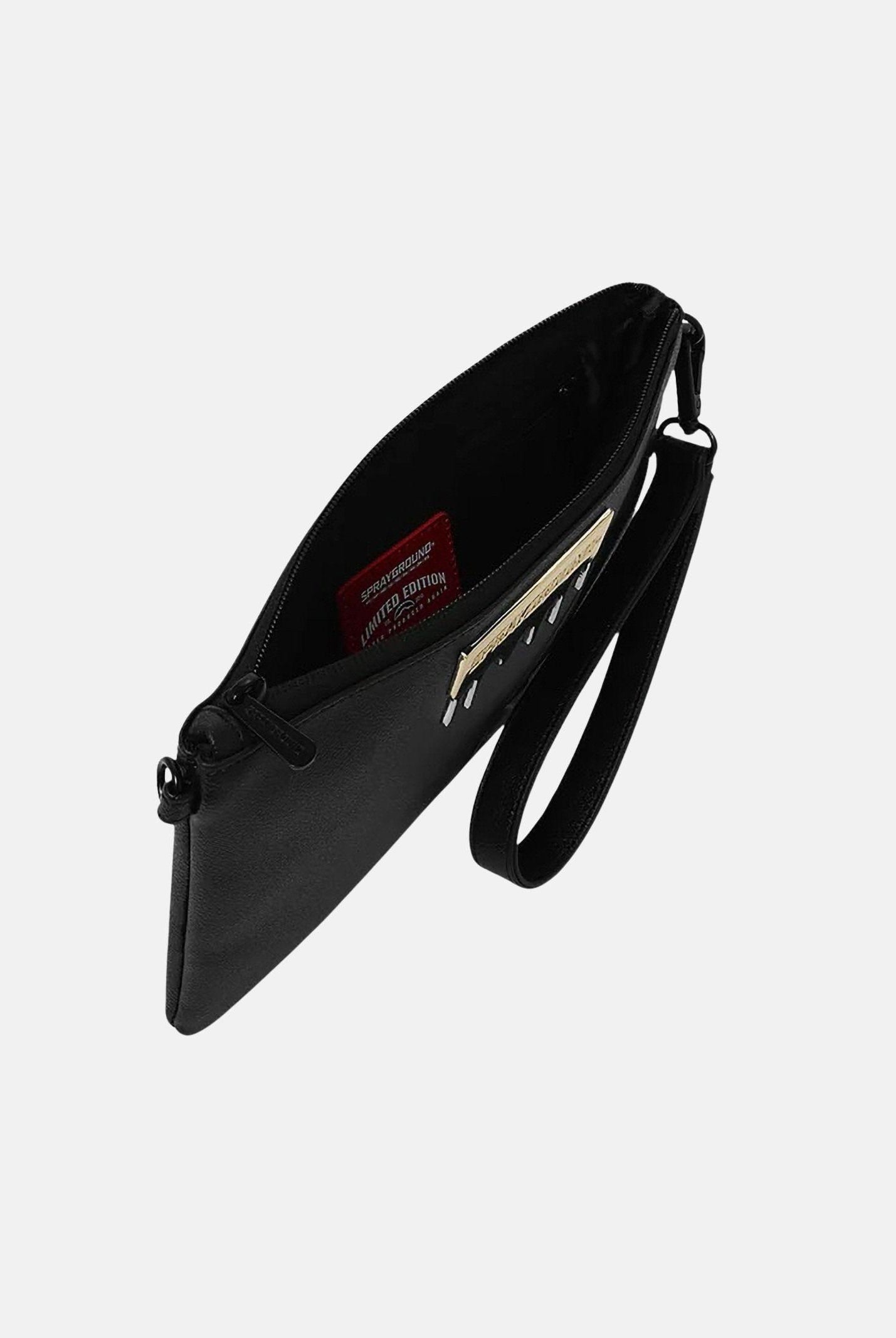 SPRAYGROUND Pochette GOLD BRICK LUX nera per uomo e donna 910B9044NSZ . SPRAYGROUND