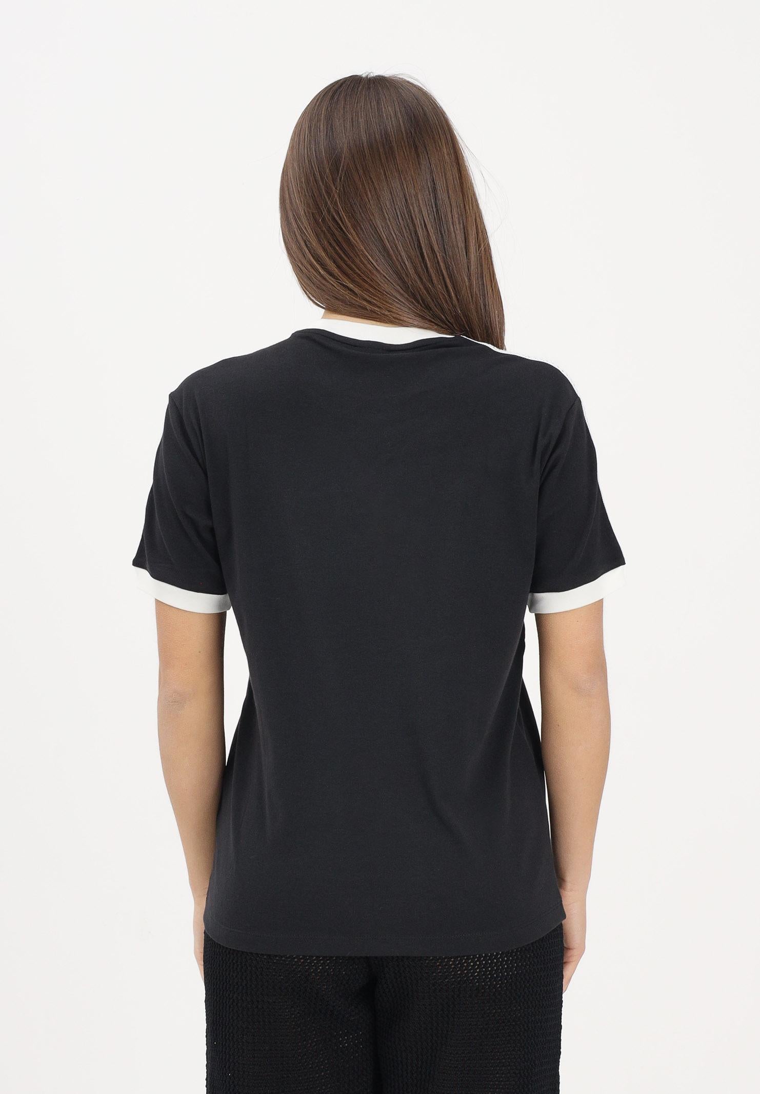 ADIDAS ORIGINALS T-shirt a manica corta SUMEMR GLOW ADVANCED THREE STRIPES nera da donna KY8127 . ADIDAS ORIGINALS
