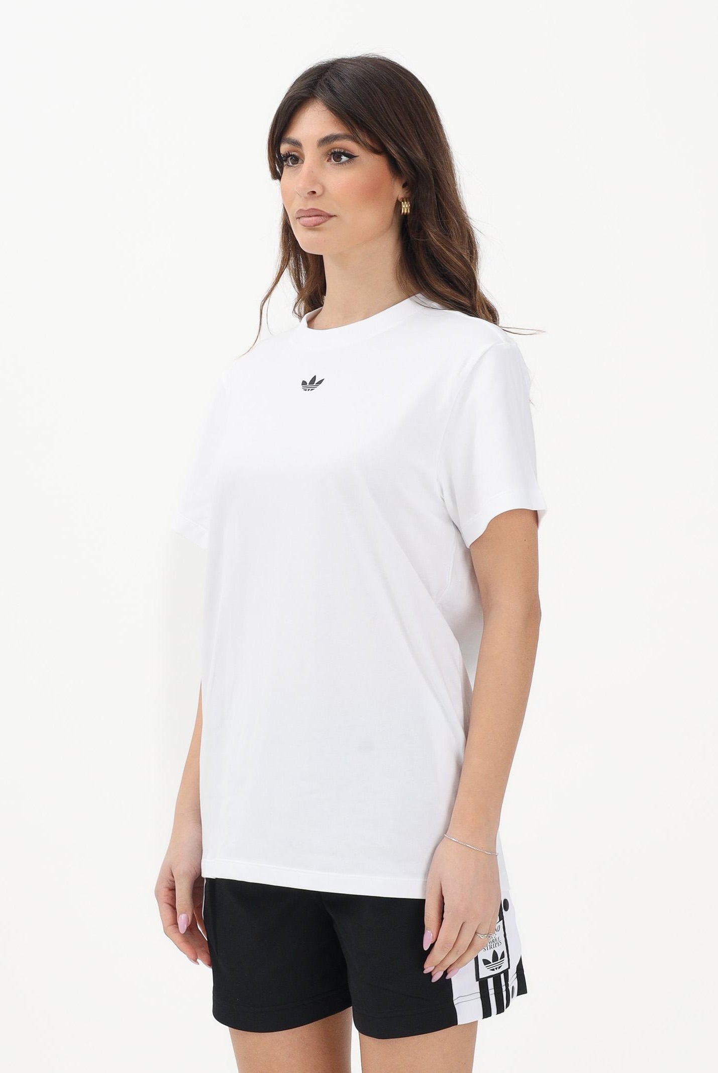 ADIDAS ORIGINALS T-shirt a manica corta Adibreak Adicolor bianca da donna JV7207 . ADIDAS ORIGINALS