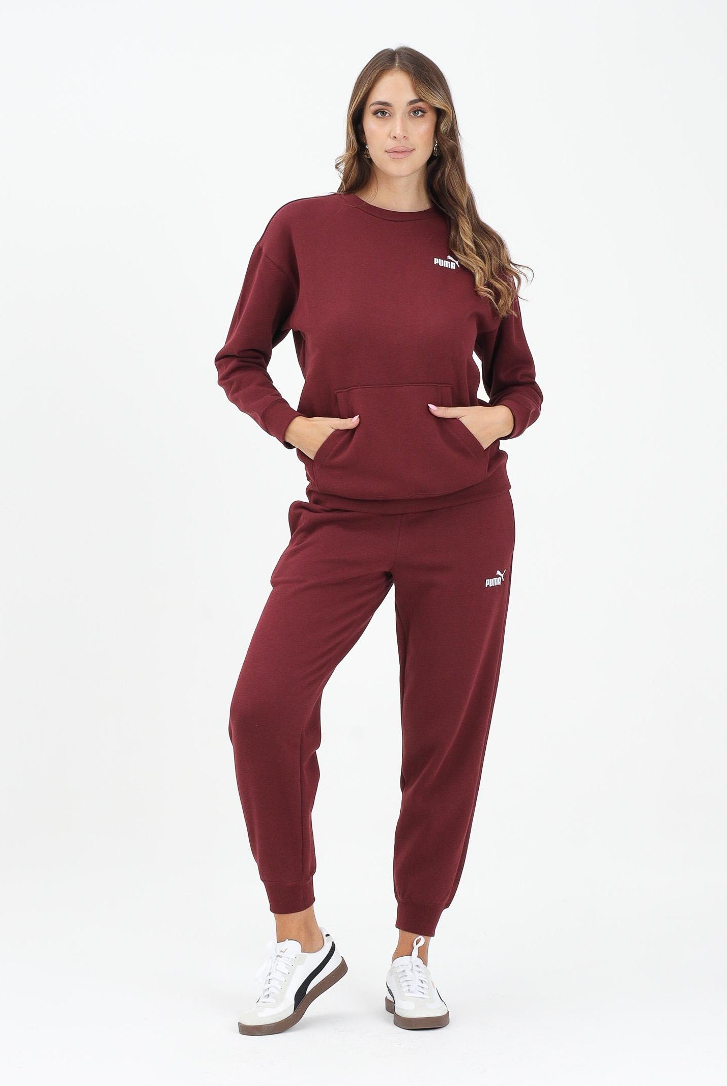 PUMA Tuta sportiva bordeaux da donna con logo 688160 96 PUMA