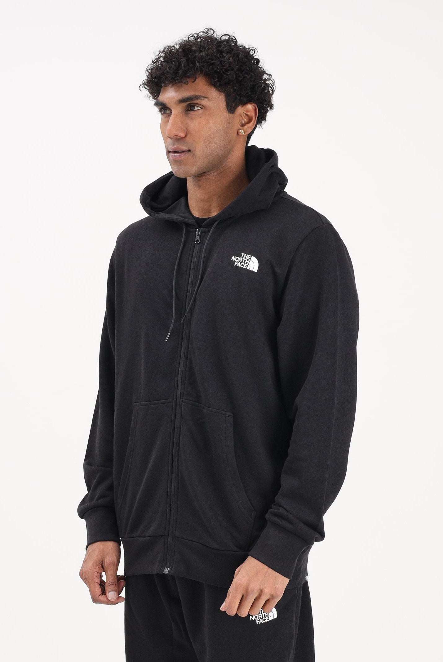 THE NORTH FACE Felpa con zip Simple Dome Light Regular nera da uomo NF0A8GQ7JK31 . THE NORTH FACE