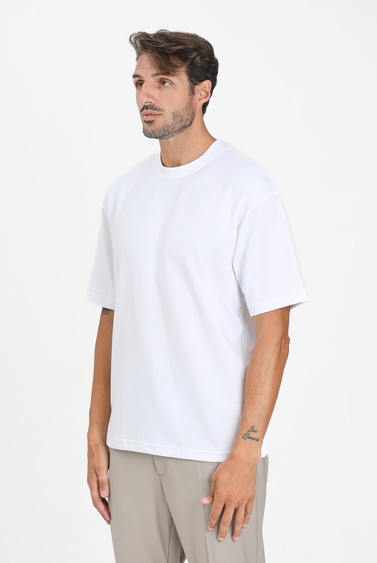 SELECTED HOMME T-shirt a manica corta bianca da uomo 16094143 BrightWhite SELECTED HOMME