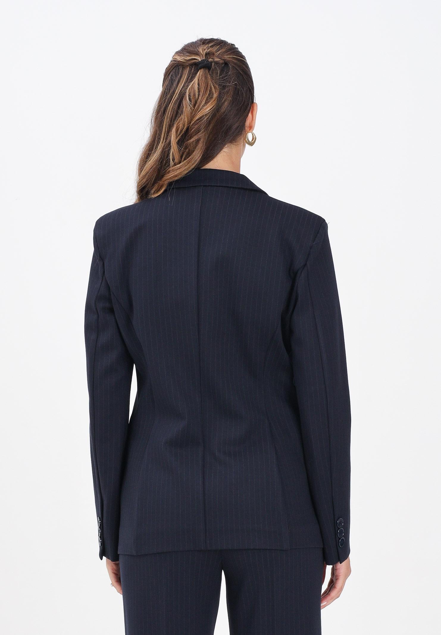 VICOLO Giacca blu da donna con motivo gessato TF0143 FFBL VICOLO