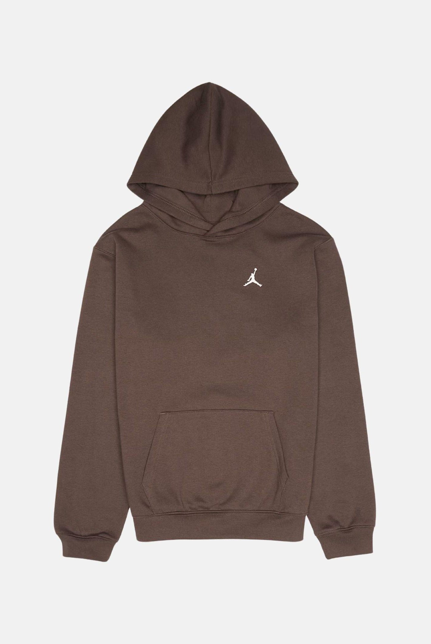 NIKE Felpa con cappuccio Brooklyn Fleece marrone per bambino e bambina 95F116 X25 JORDAN