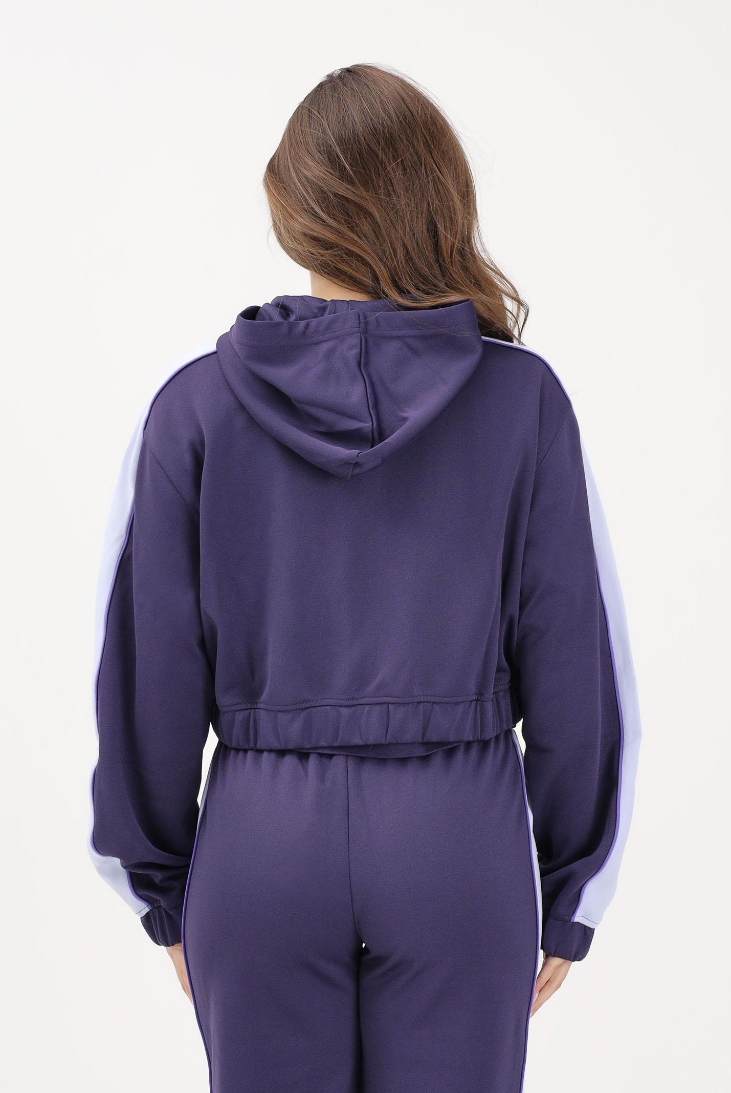 NEW BALANCE Felpa con zip Interlock viola da donna WJ61B759BOY . NEW BALANCE