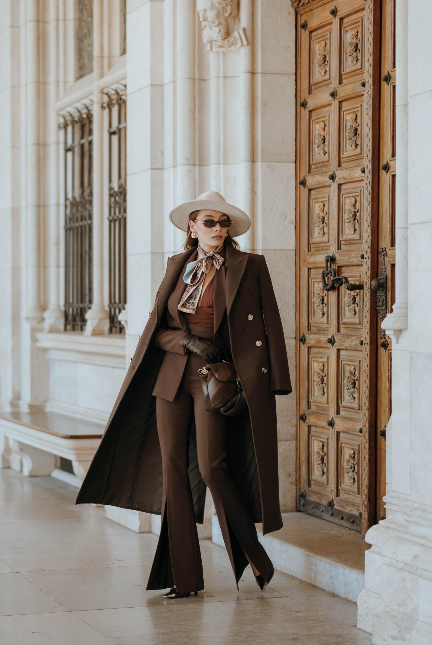 SANTAS Cappotto lungo ÉCLIPSE marrone da donna PV2623 MA SANTAS