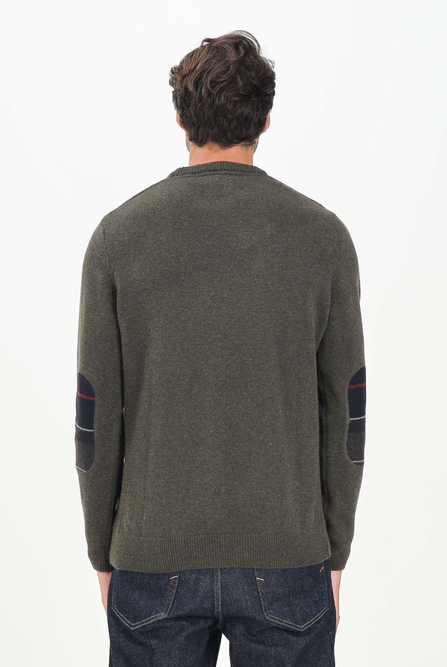 BARBOUR Maglione girocollo Holden verde da uomo 252MMKN1576 OL91 BARBOUR