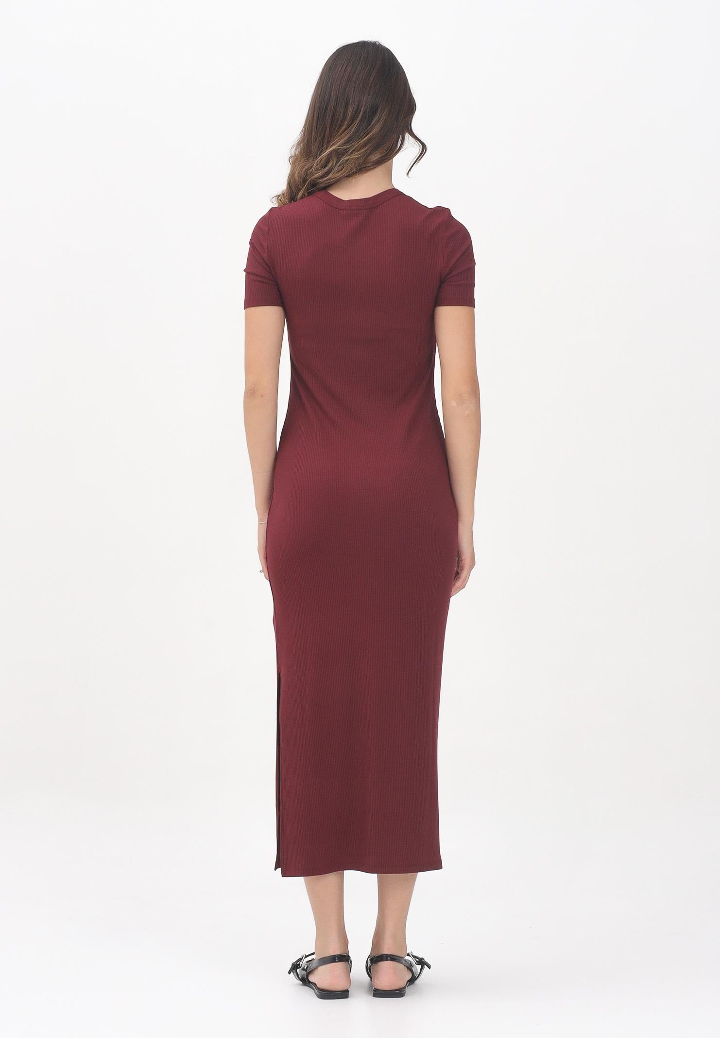 CALVIN KLEIN JEANS Abito midi bordeuax da donna con logo LV044C902GVLP CALVIN KLEIN JEANS