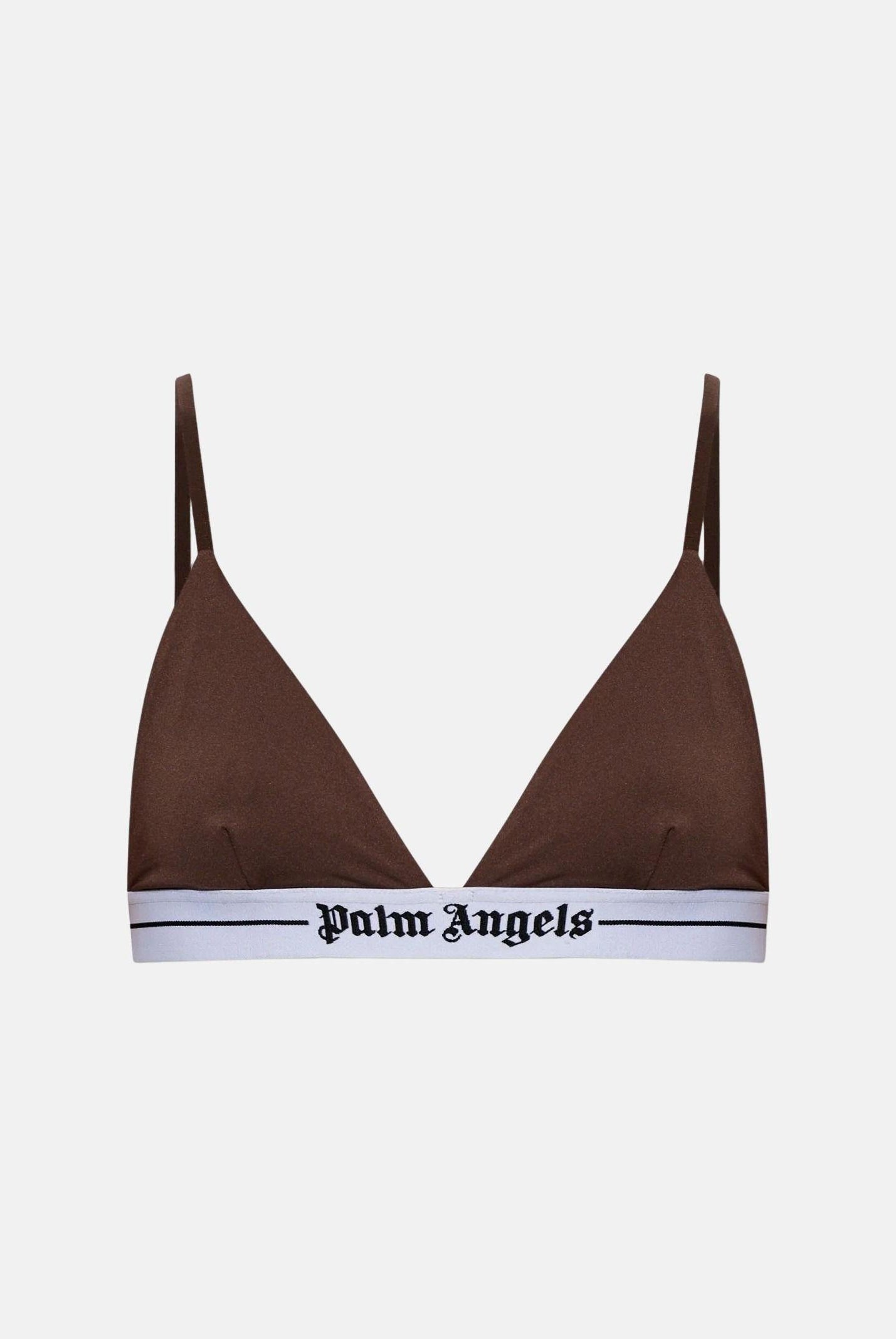 PALM ANGELS bralette Bra with Logo choccolate marrone, colore basico marrone, donna PLA1UWTP06SI CH PALM ANGELS