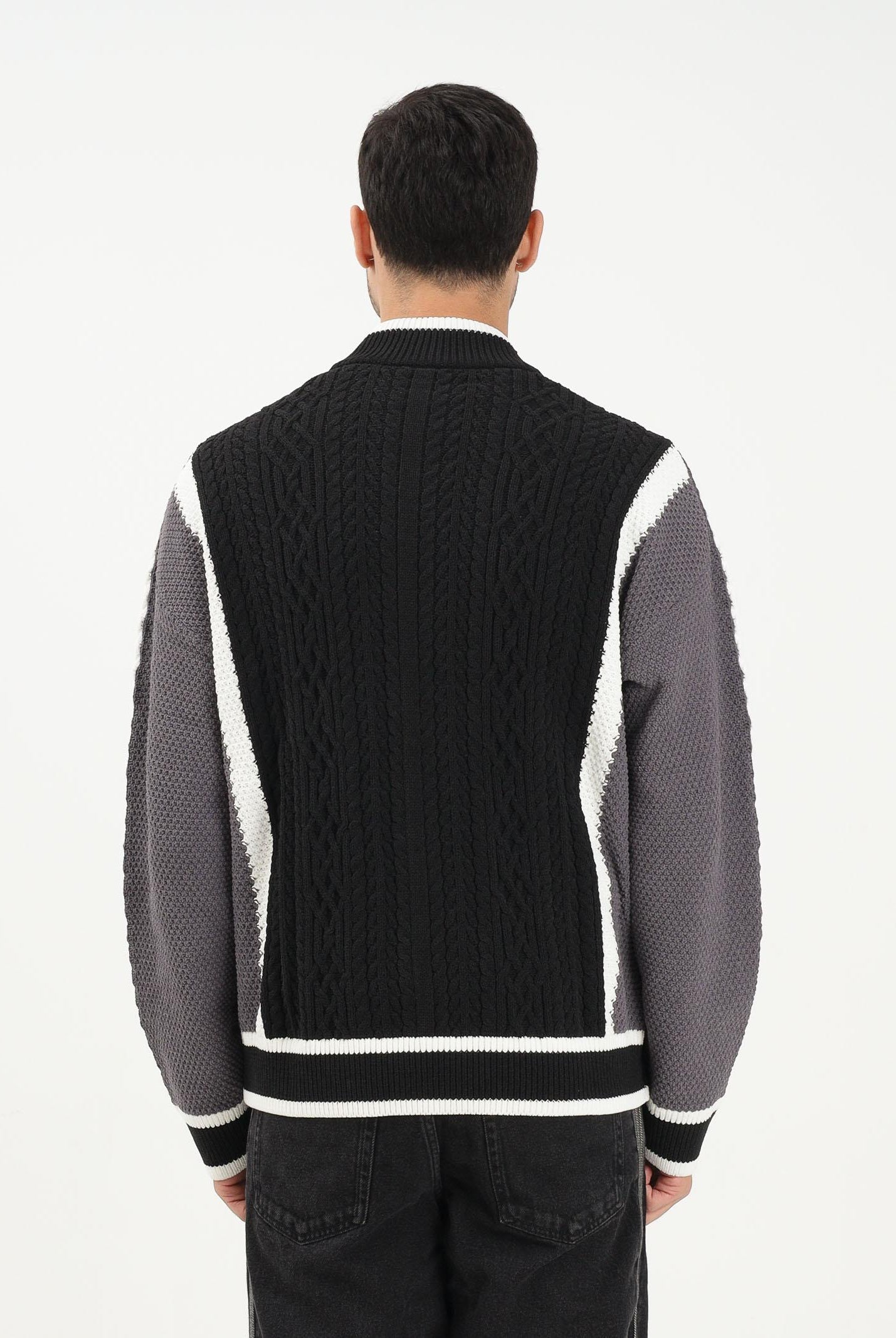 ADIDAS ORIGINALS Cardigan RETRO REMIX nero da uomo KS5437 . ADIDAS ORIGINALS