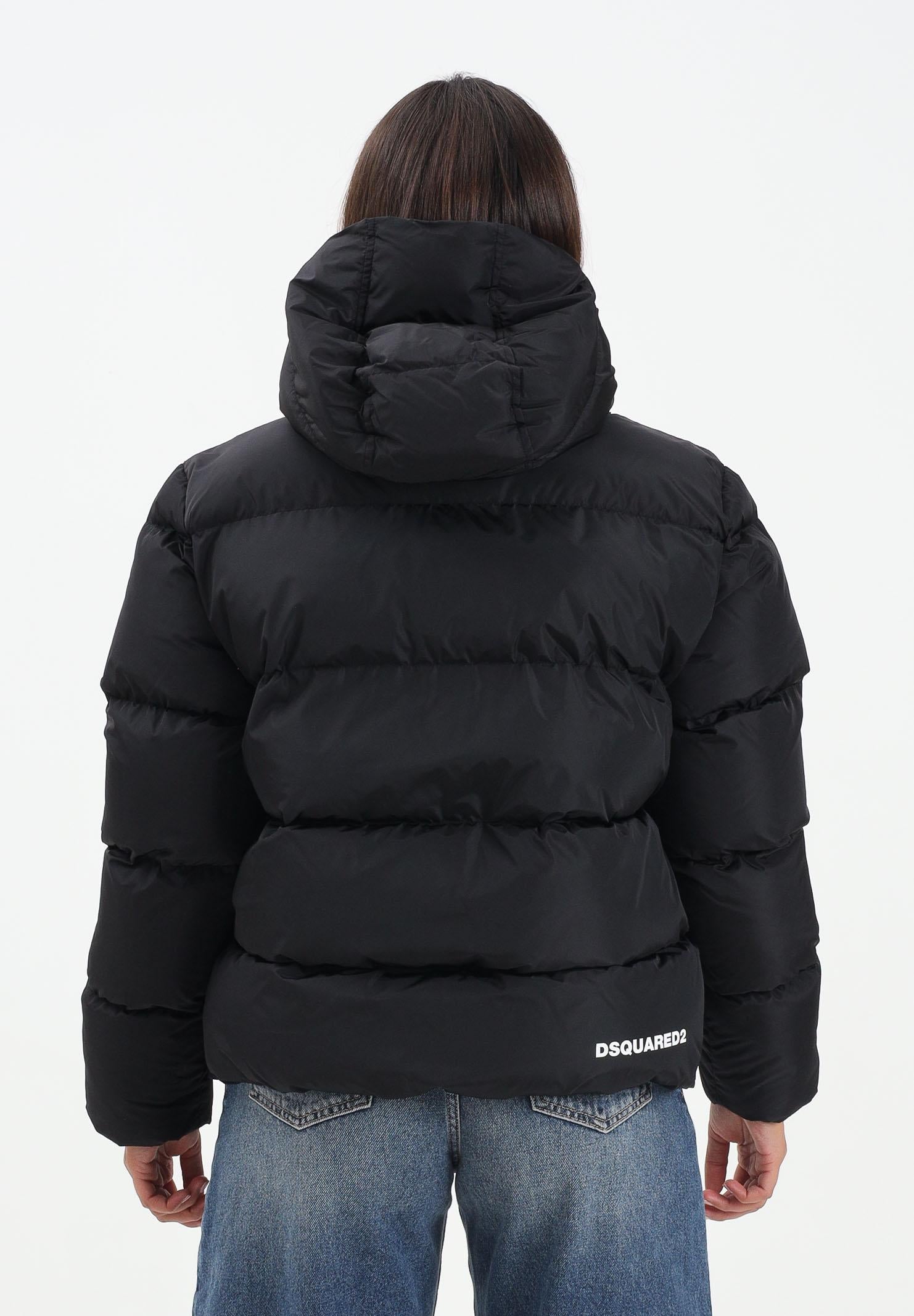 DSQUARED2 Piumino nero per donna, ragazzi e bambini con logo DQ1090D00BN DQ900 DSQUARED2