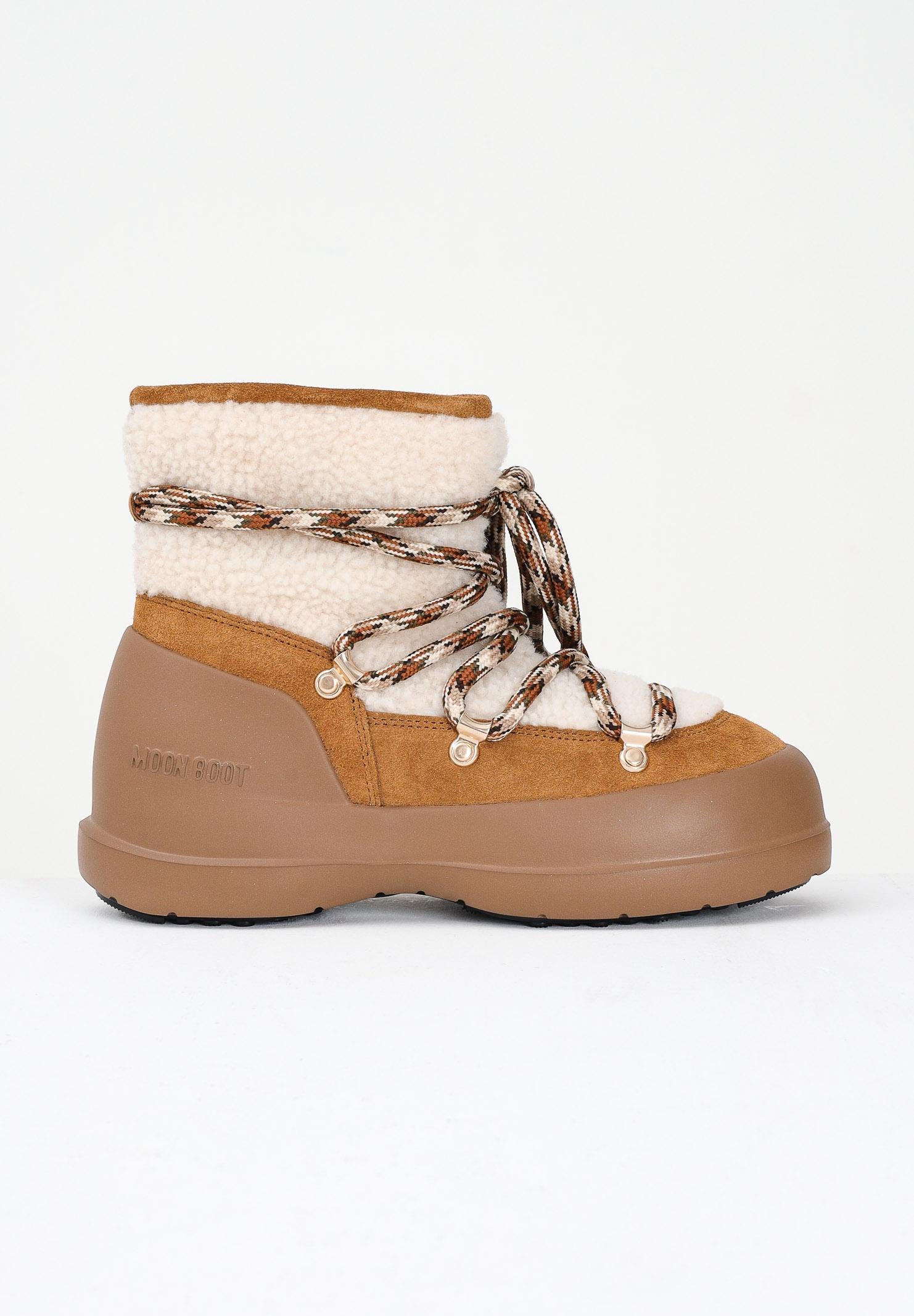 MOON BOOT Stivali da neve LUNA in shearling marrone da donna 80D2480020 MA03 MOON BOOT