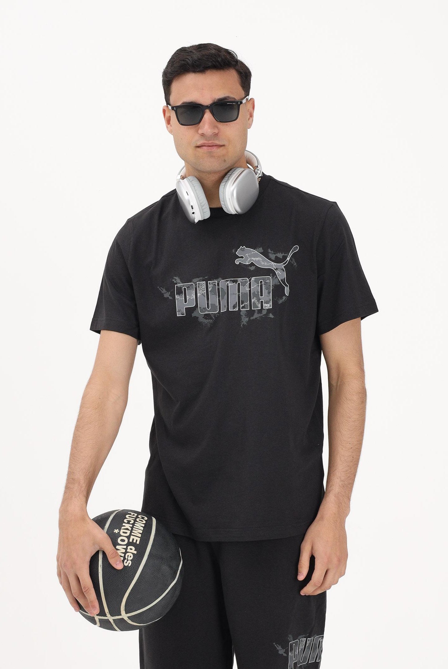 PUMA T-shirt a manica corta Camo nera da uomo 692034 01 PUMA
