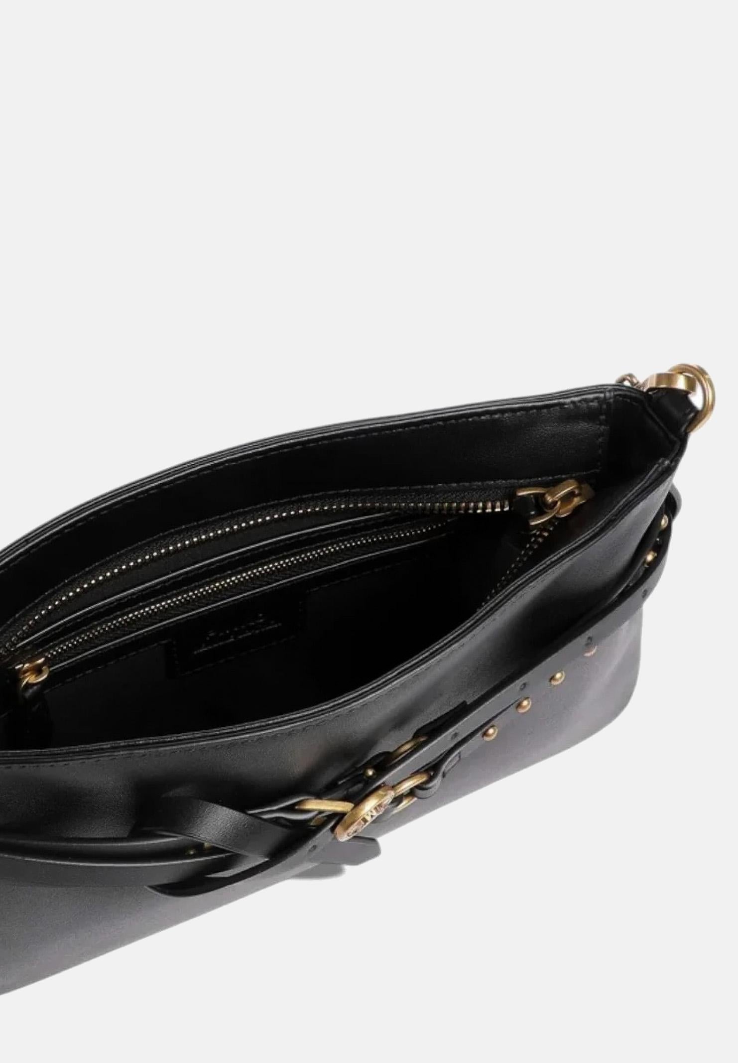 PINKO Borsa a spalla Belt Bag nera da donna 106177A0QO Z99Q PINKO