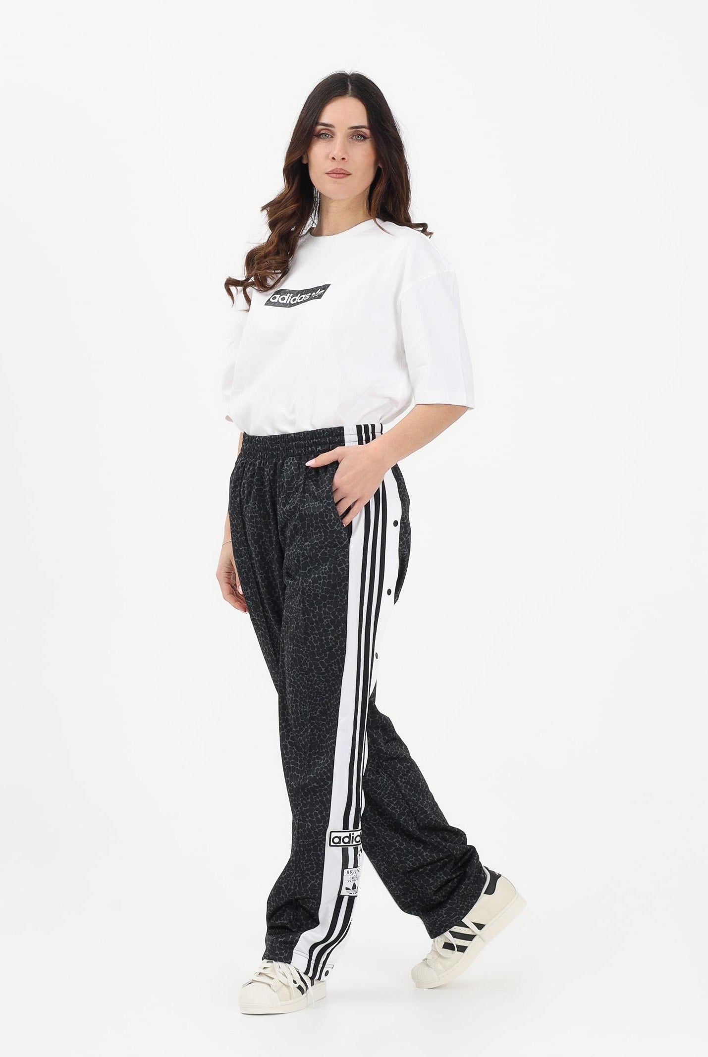 ADIDAS ORIGINALS Pantalone sportivo AOP ADI-BREAK nero da donna KD2830 . ADIDAS ORIGINALS