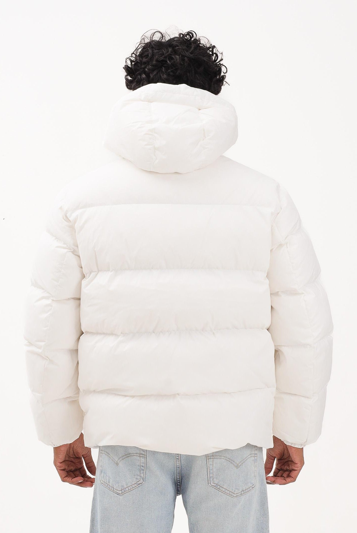 TOMMY JEANS Piumino bianco da uomo con logo DM0DM19786YBL TOMMY JEANS