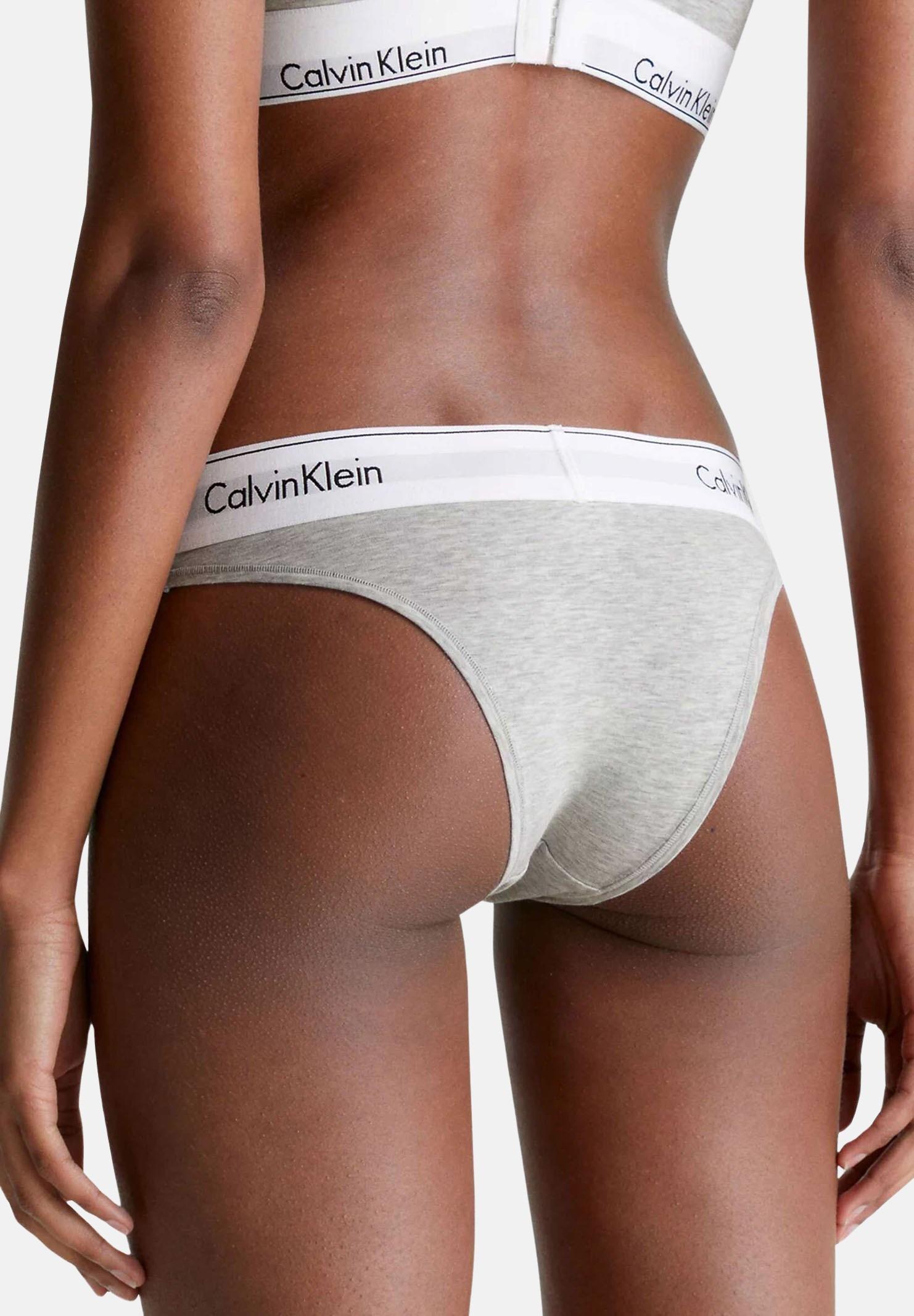 CALVIN KLEIN Slip grigio da donna con elastico logato 000QF5981E P7A CALVIN KLEIN