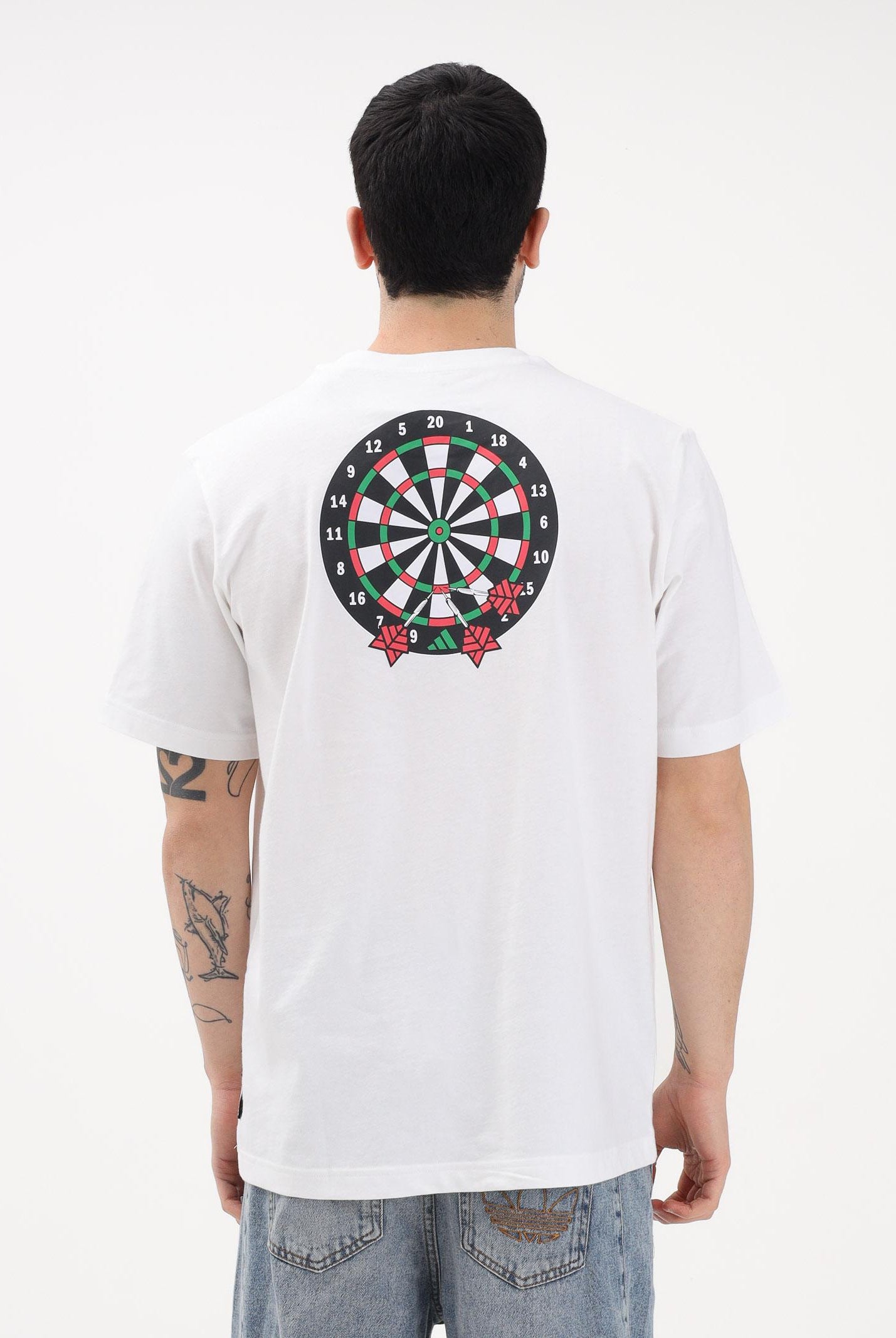ADIDAS PERFORMANCE T-shirt a manica corta NOVELTY DART bianca da uomo JZ5041 . ADIDAS PERFORMANCE