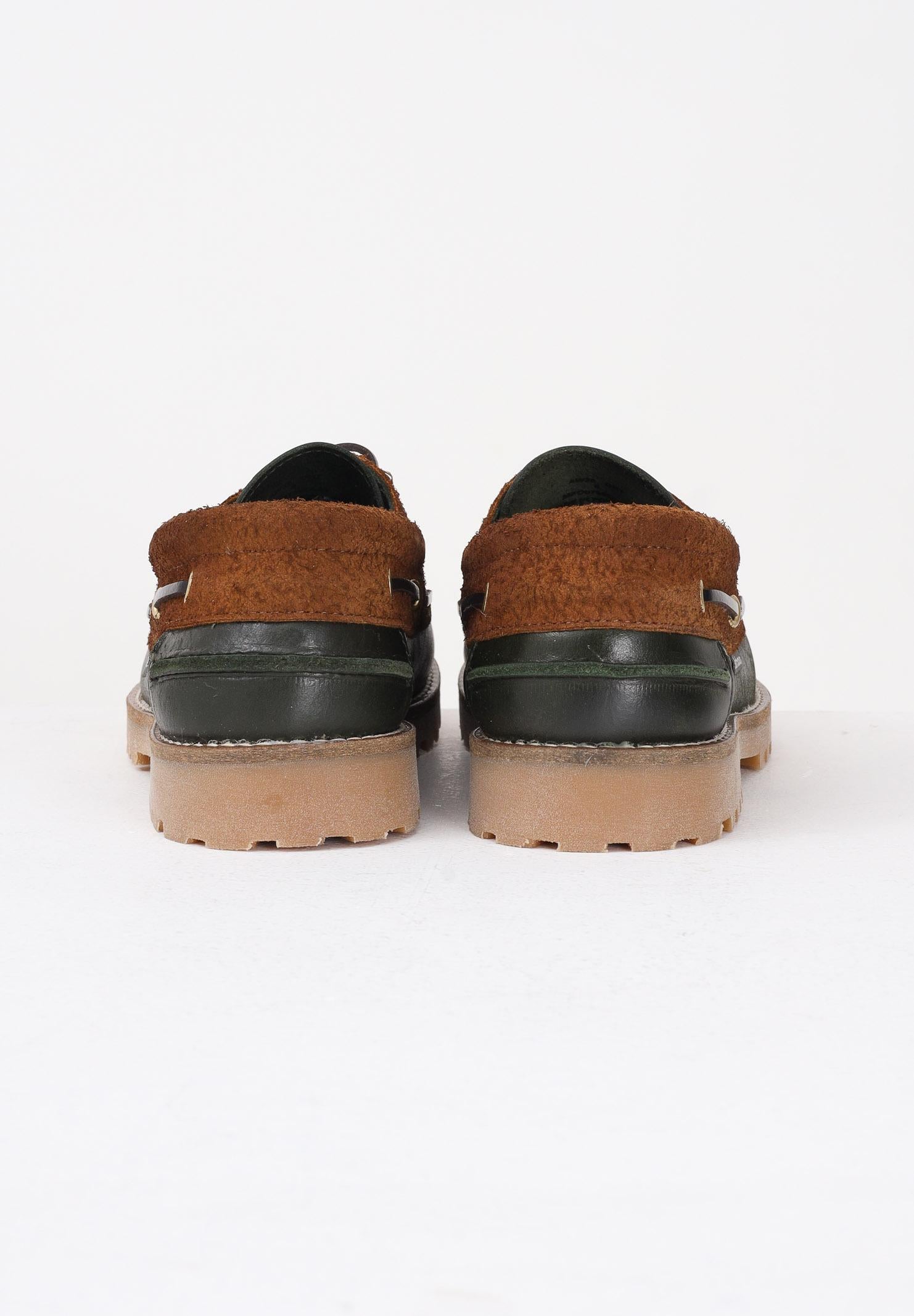 BARBOUR Mocassini Re-Engineered Deck verde e cuoio da uomo 252MMFO0795 OL37 BARBOUR