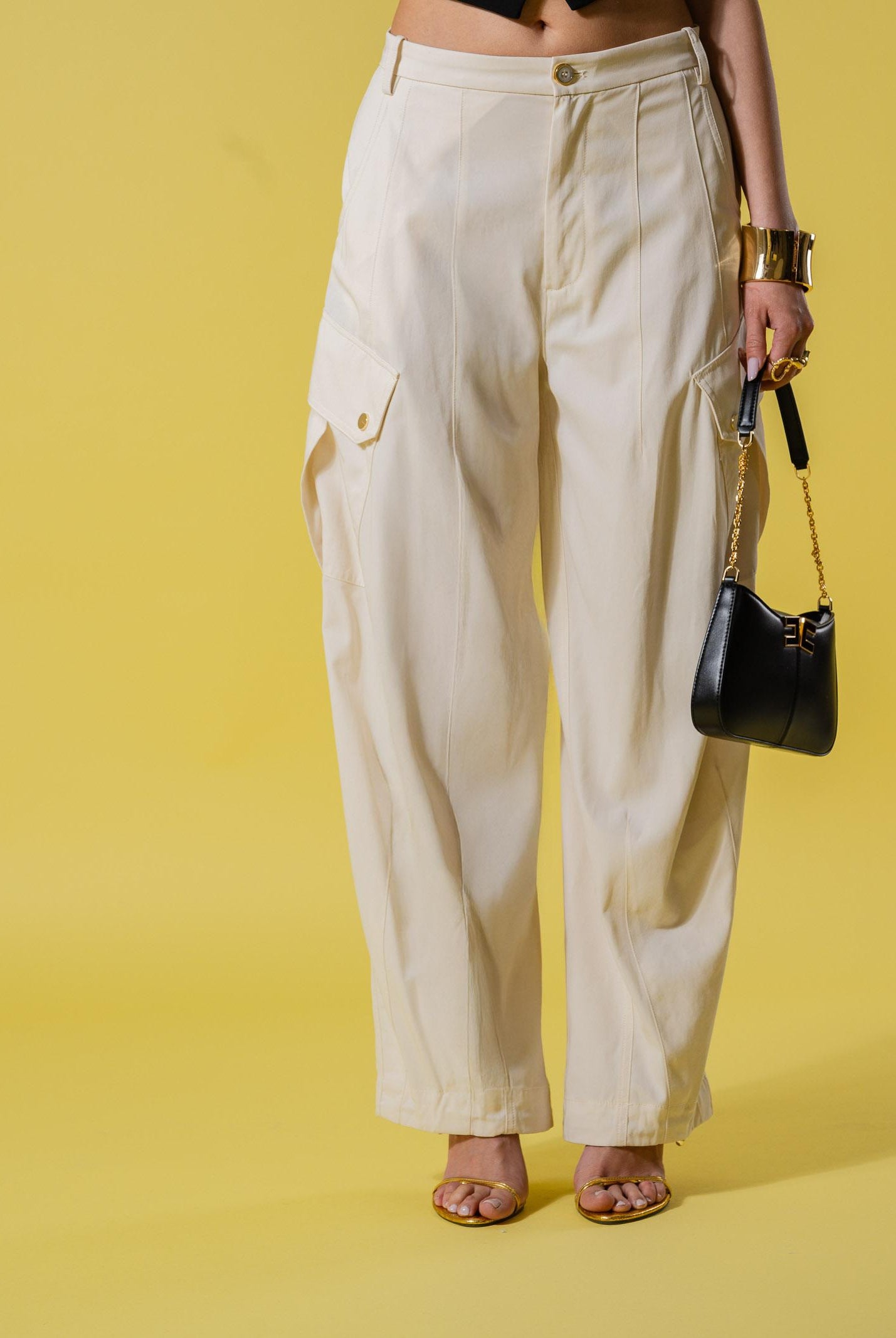 PINKO Pantalone cargo beige da donna 106278A2ER C03 PINKO