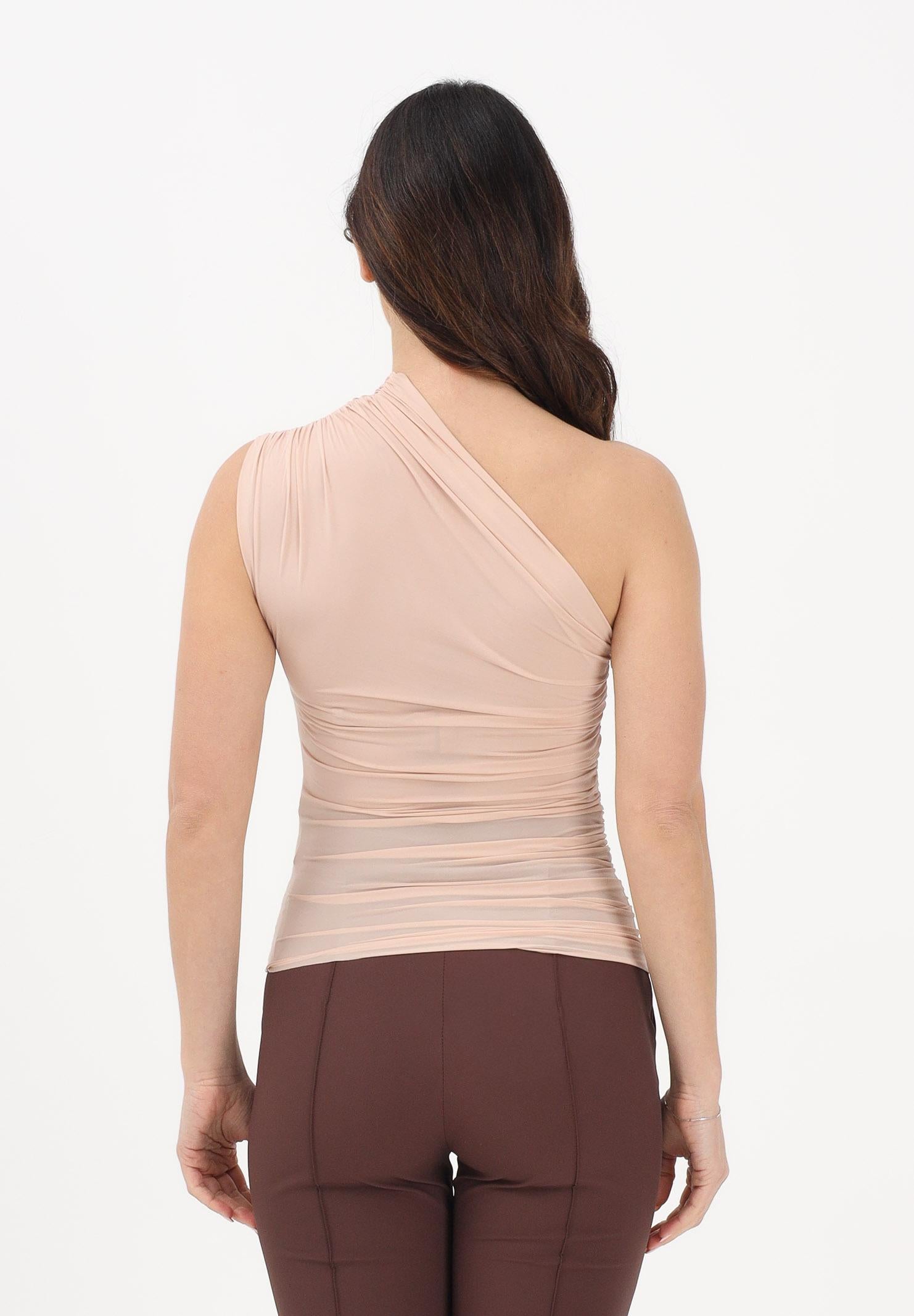 ELISABETTA FRANCHI Top elegante nude da donna con zip laterale CN00962E2 EA1 ELISABETTA FRANCHI