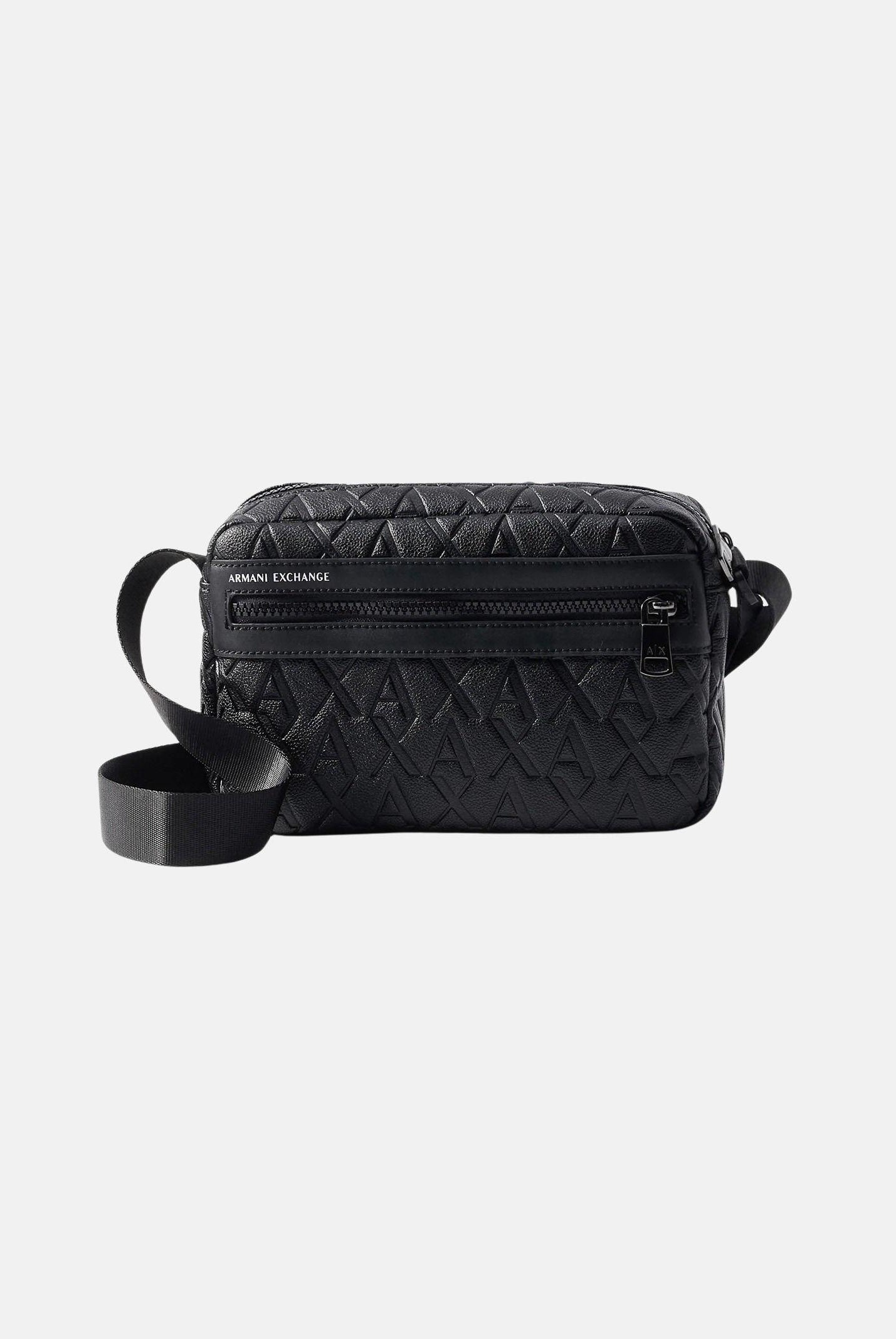 ARMANI EXCHANGE Borsello nero da uomo con motivo logo all-over XM000240AF12133 UC001 ARMANI EXCHANGE