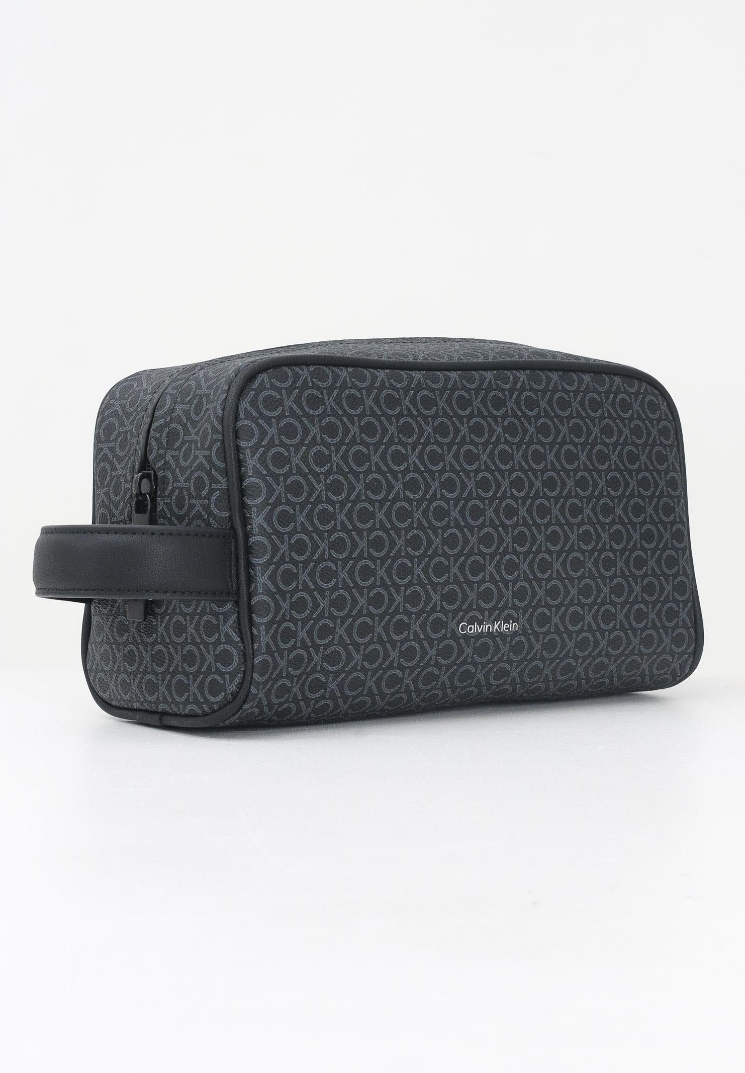 CALVIN KLEIN Pochette nera da uomo con logo monogram LV04D1041G UB1 CALVIN KLEIN