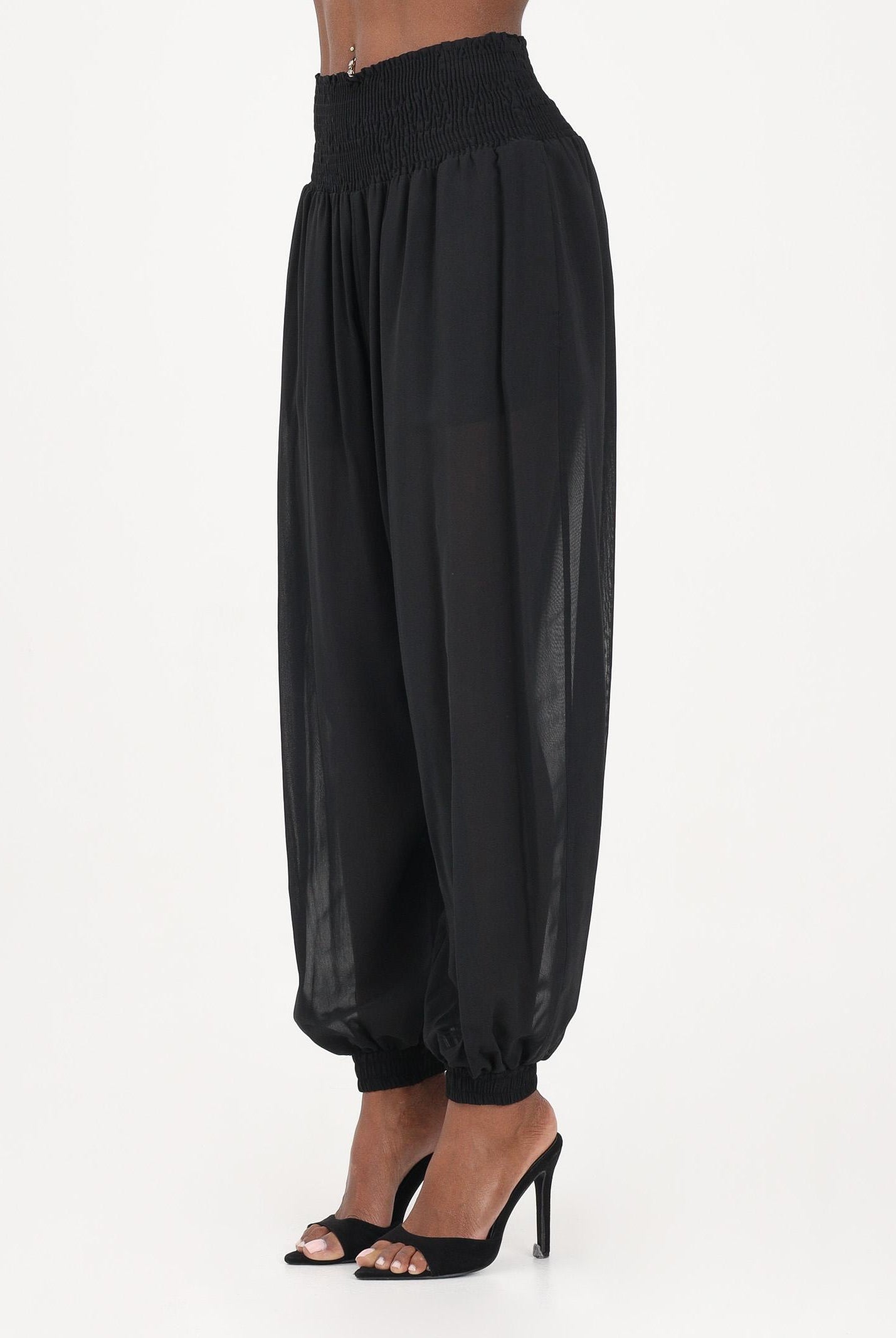 PINKO Pantalone nero da donna ampio e fluido 106845A3B2 Z99 PINKO