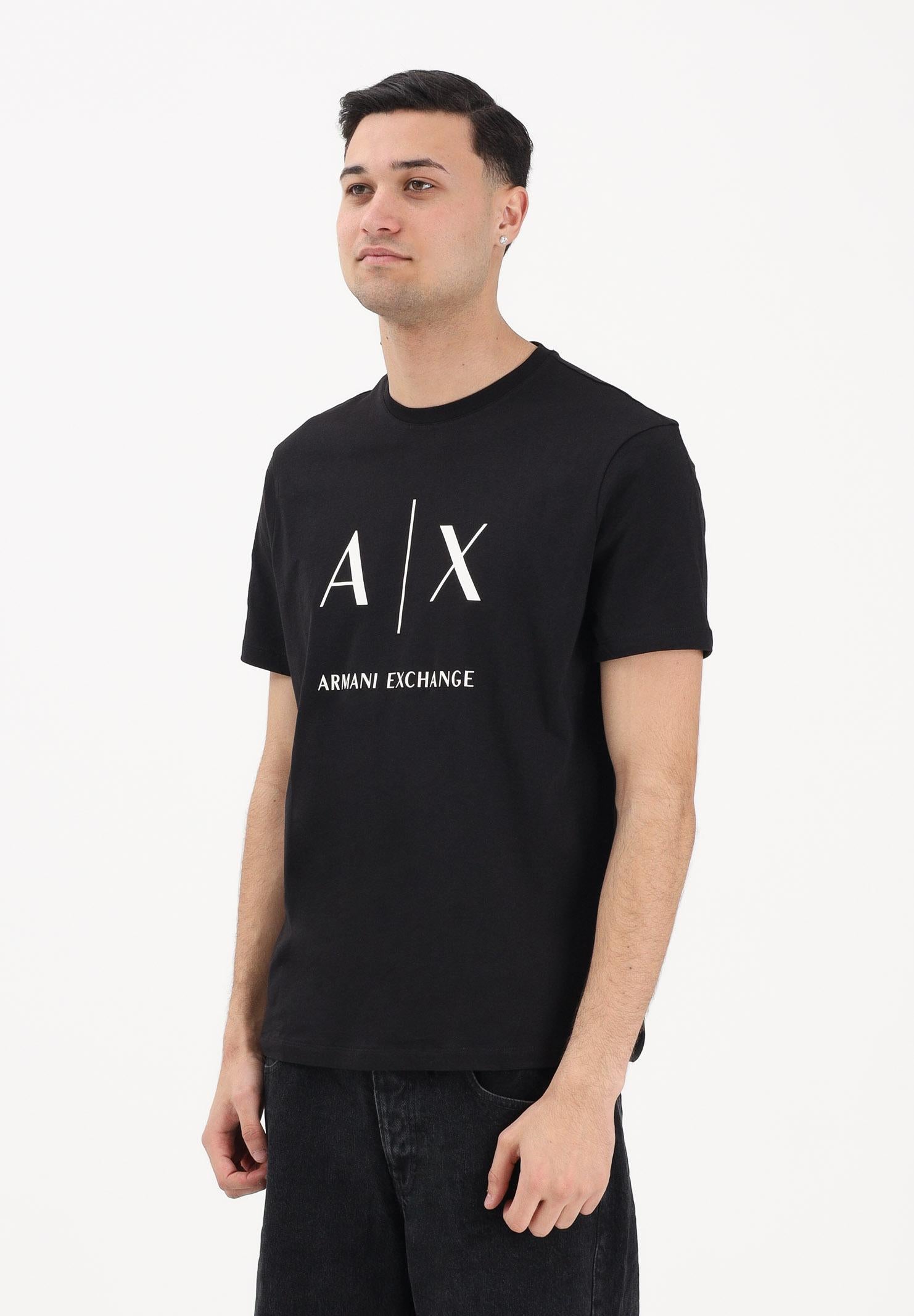 ARMANI EXCHANGE T-shirt a manica corta nera da uomo con logo XM002683AF10356 UC001 ARMANI EXCHANGE