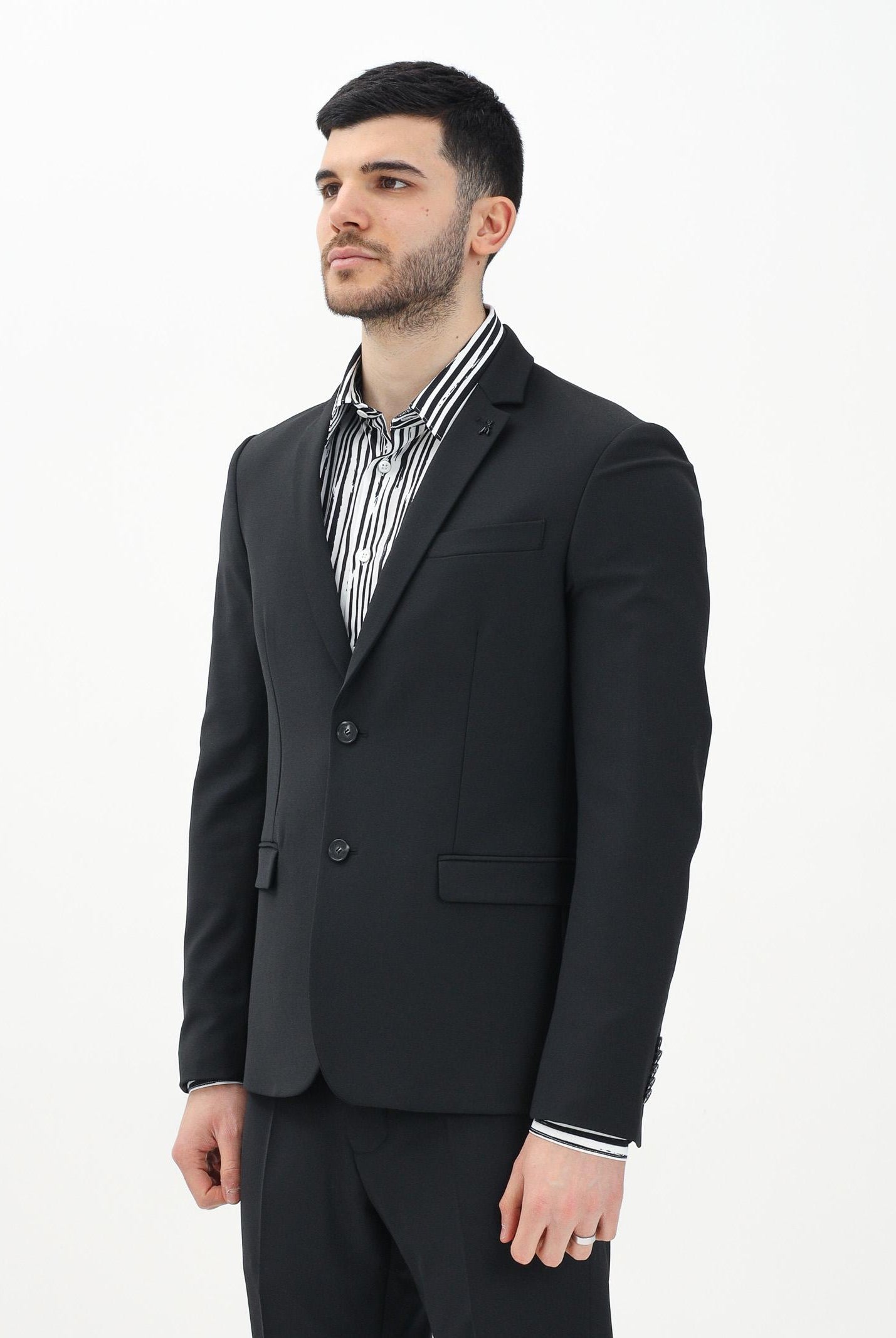 PATRIZIA PEPE Giacca monopetto nera da uomo 5SB652A590 K103 PATRIZIA PEPE