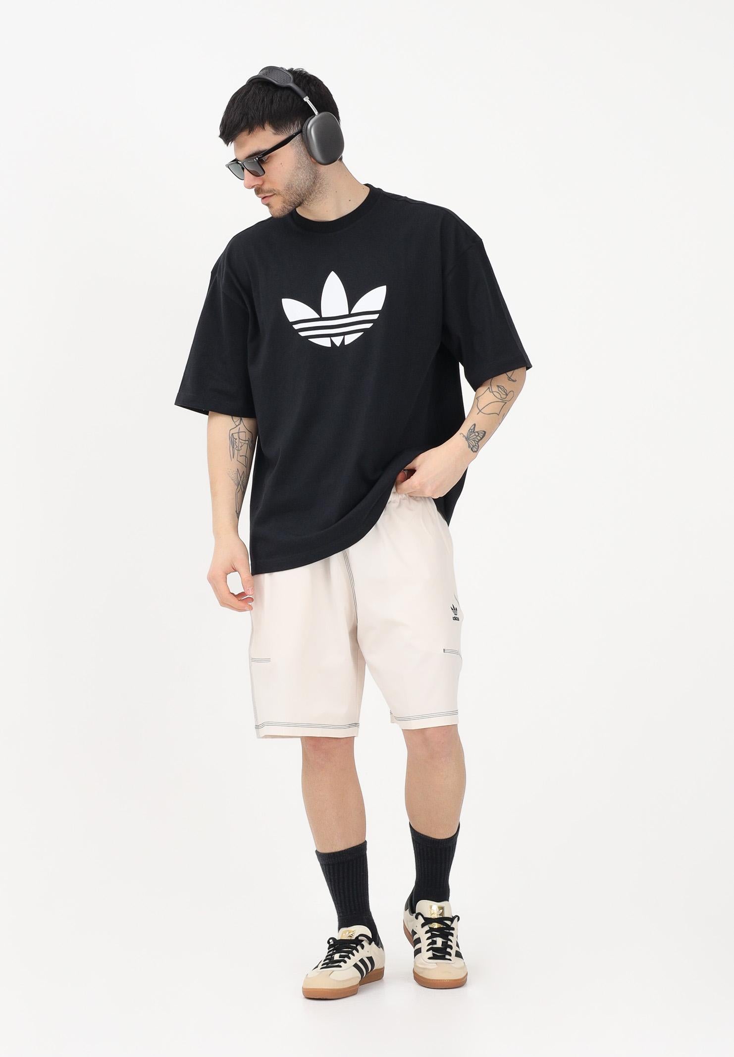 ADIDAS ORIGINALS Shorts sportivo TREFOIL ESSENTIALS panna da uomo KA8541 . ADIDAS ORIGINALS