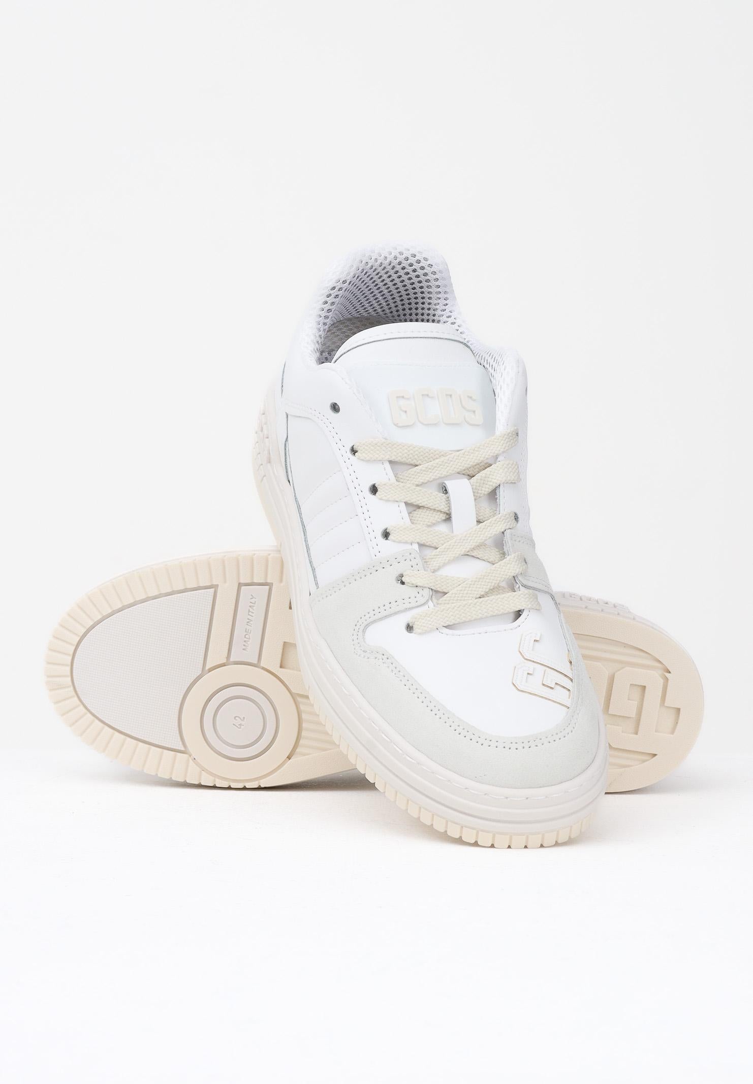 GCDS Sneakers bianche da uomo con logo GCU1008 318 GCDS