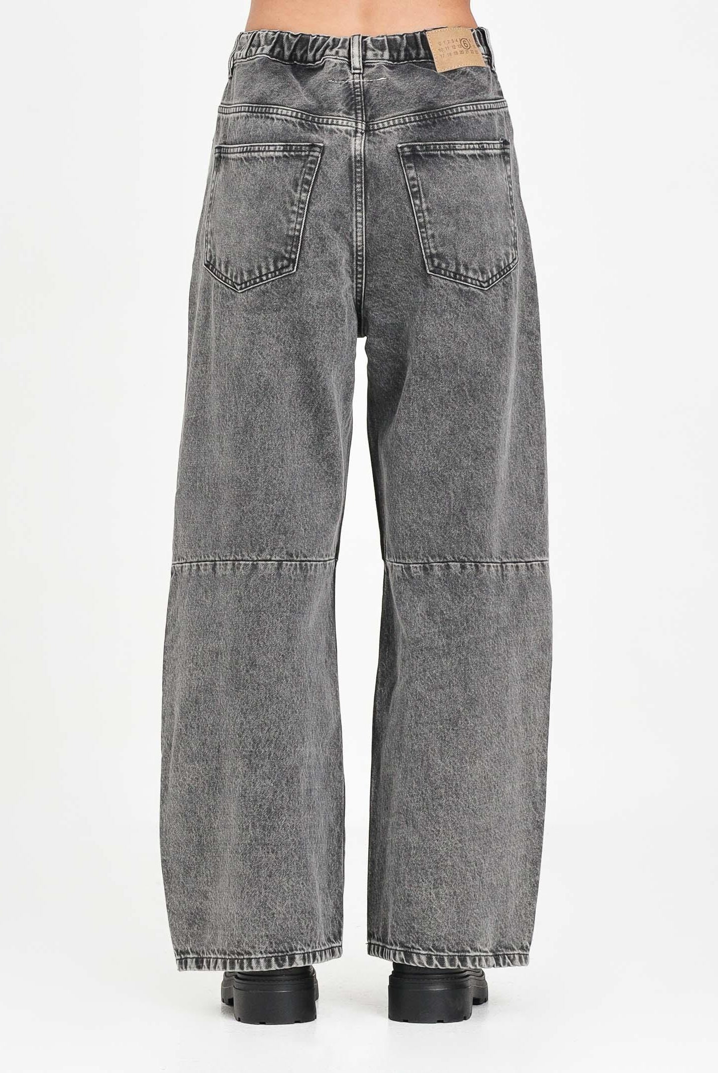 MAISON MARGIELA Jeans per donna, ragazzi e bambini in denim nero con leggere sfumature M60844MM06D M602 MAISON MARGIELA
