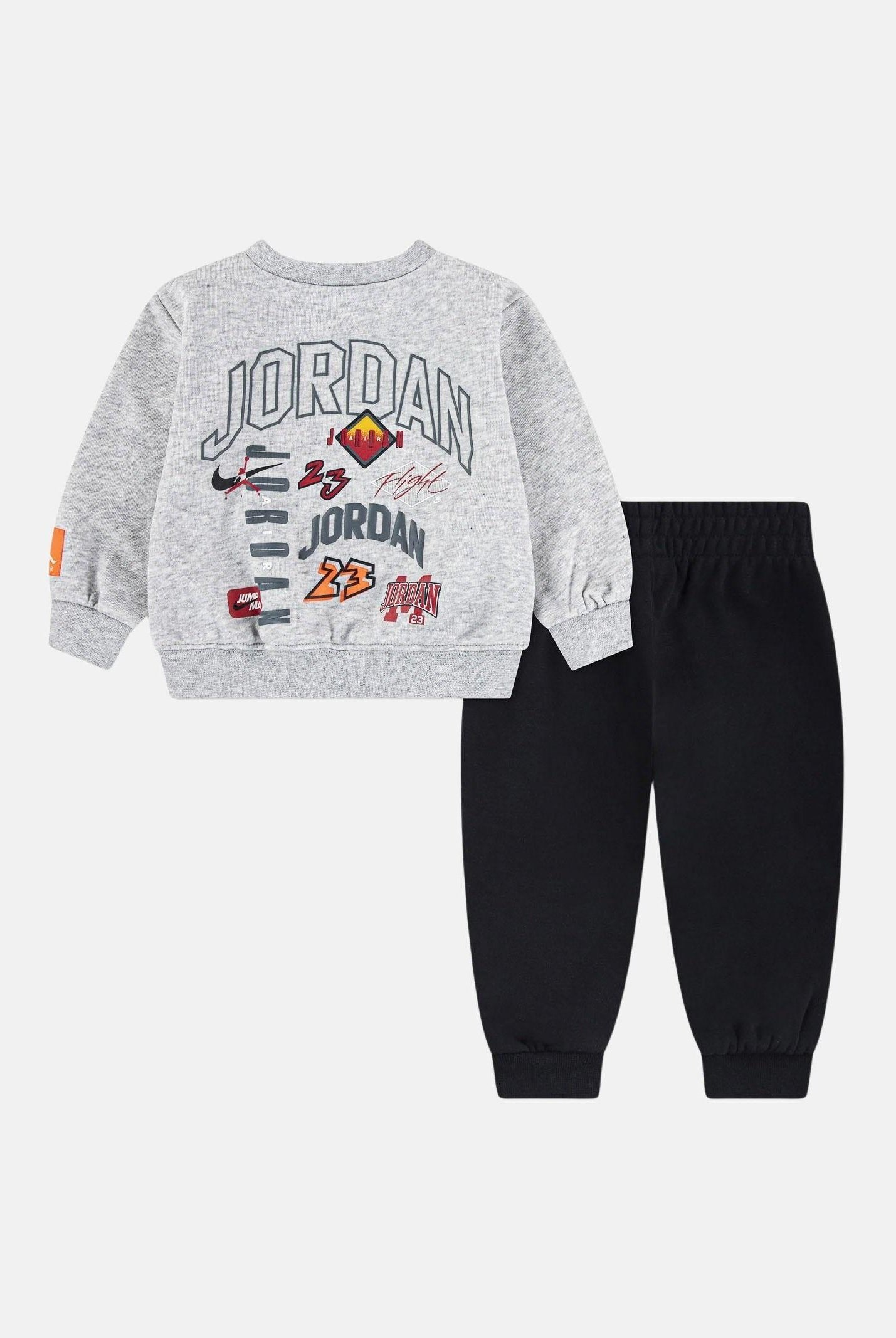 JORDAN Tuta Boys MJ Dynasty grigia e nera da neonato 65F571 023 JORDAN