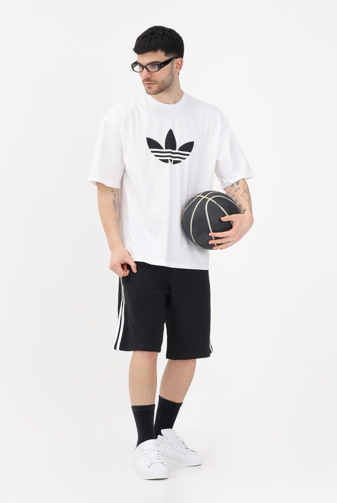 ADIDAS ORIGINALS Shorts sportivo 3-STRIPES nero da uomo KE3566 . ADIDAS ORIGINALS