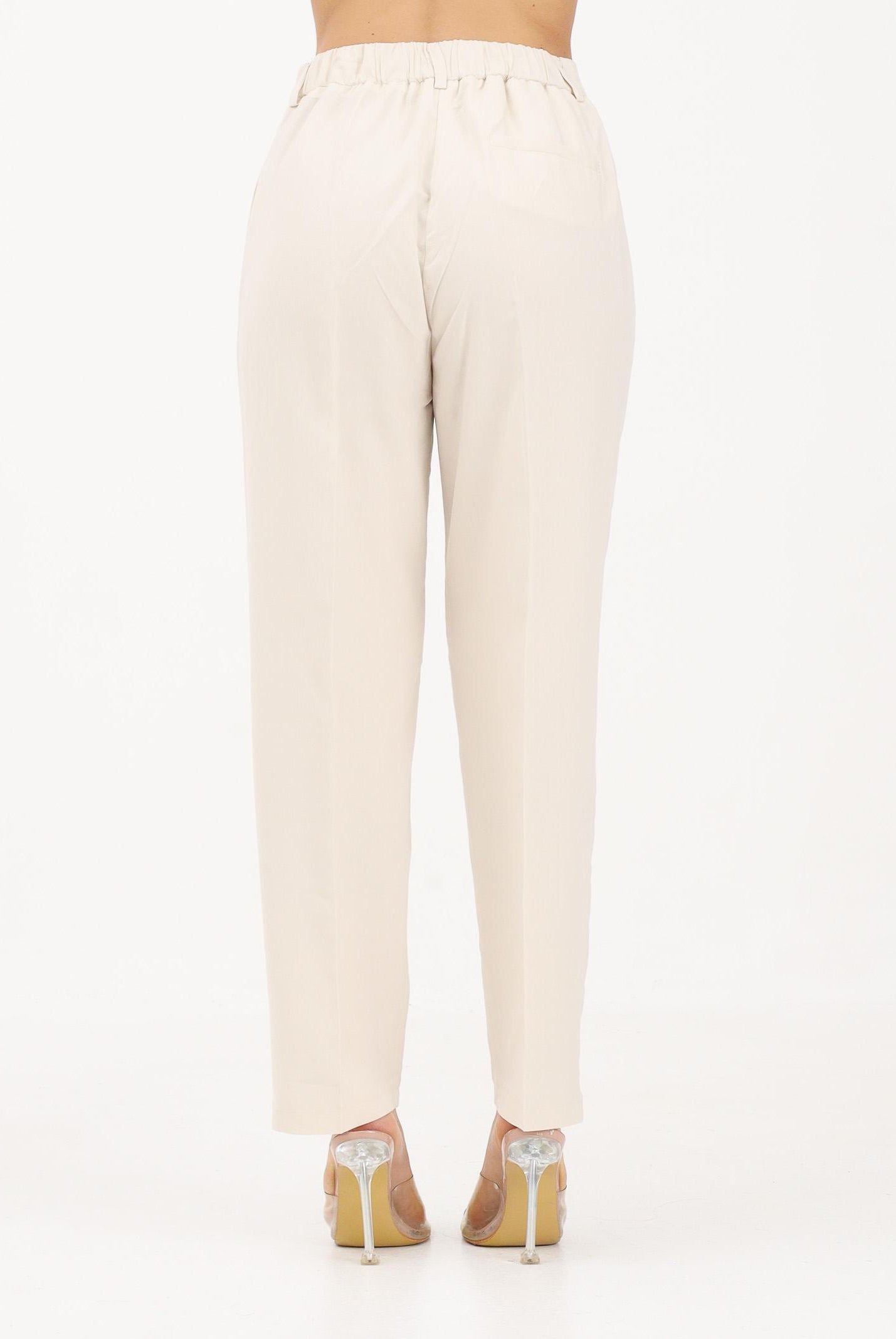 VICOLO pantalone casual in lino Burro beige, donna. TAB1626 BU VICOLO