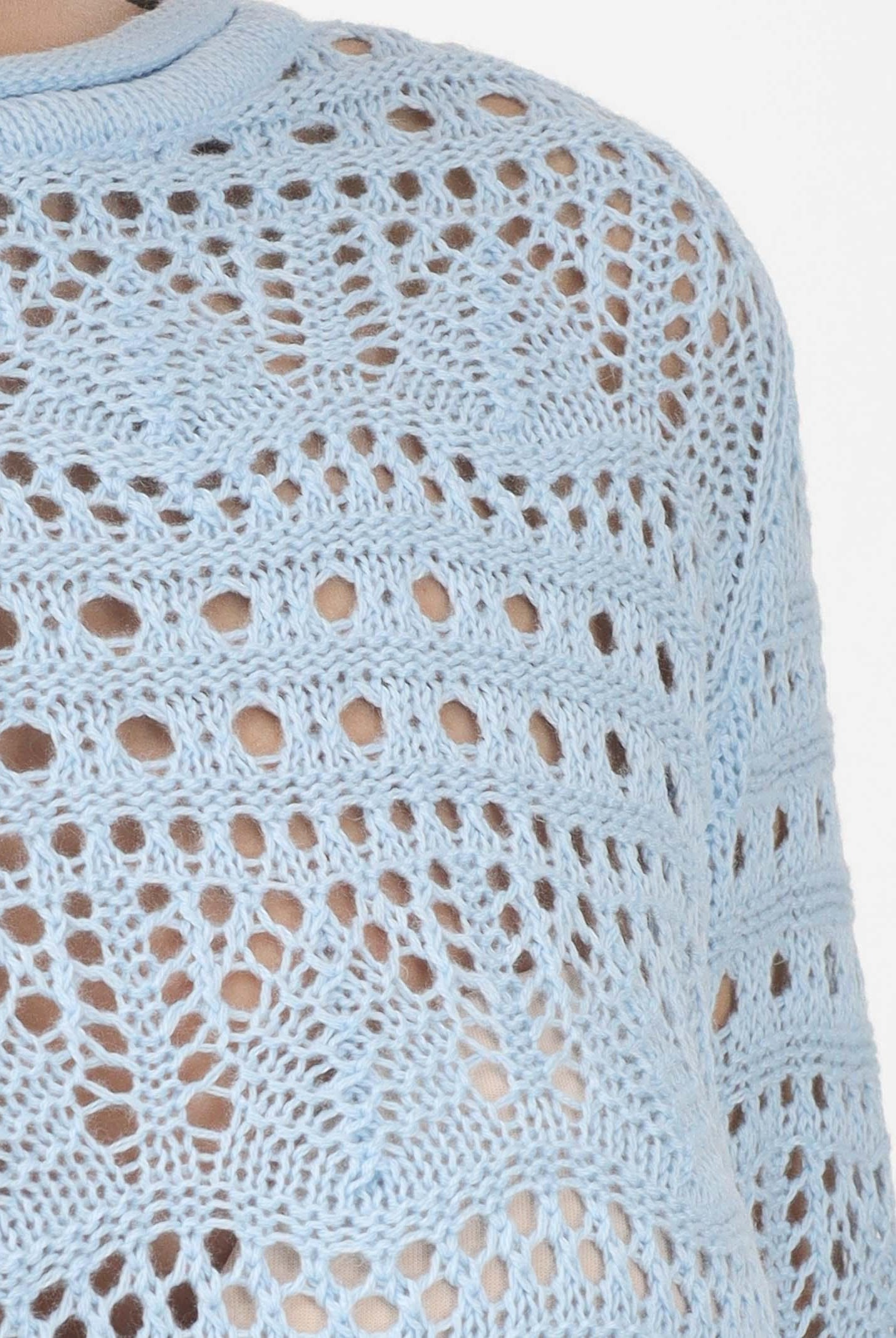 JDY Maglia traforata azzurra da donna 15287384 CABL JDY