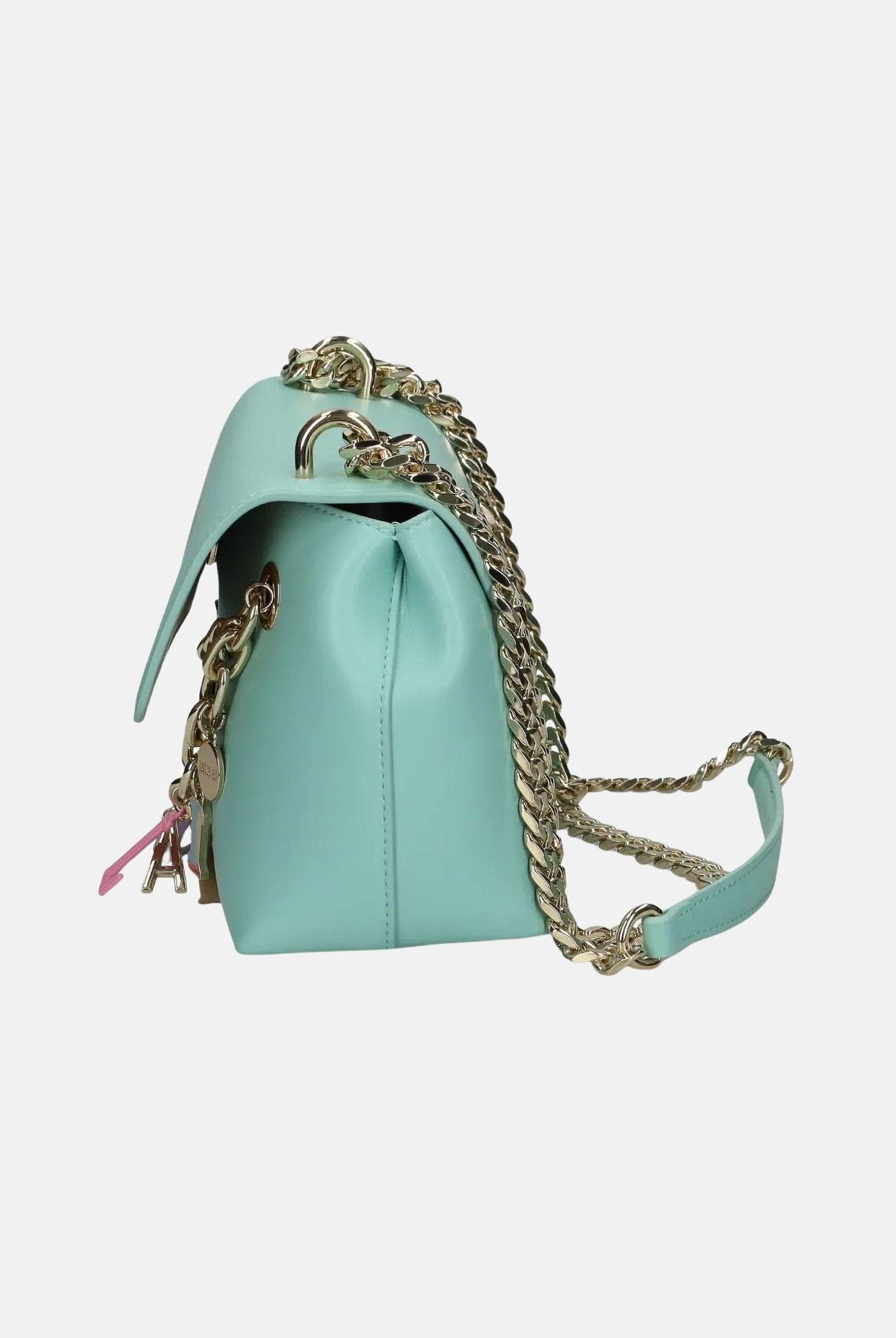 JUST CAVALLI Borsa a tracolla verde acqua da donna con charm logo 80RA4BE2ZSD85 130 JUST CAVALLI